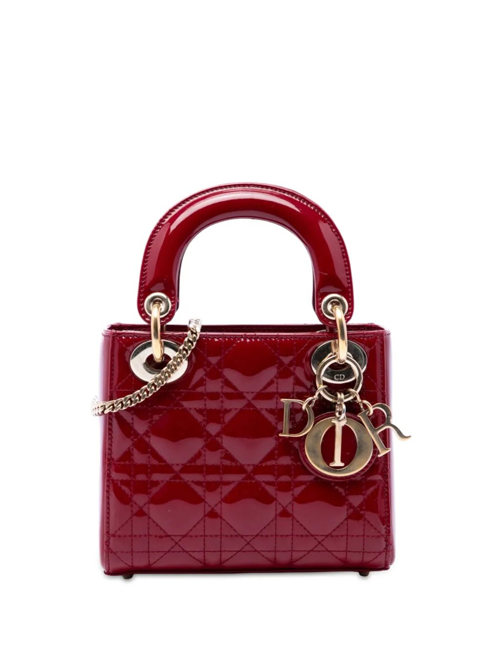 Dior 2017 Mini Patent Cannage Lady Dior satchel