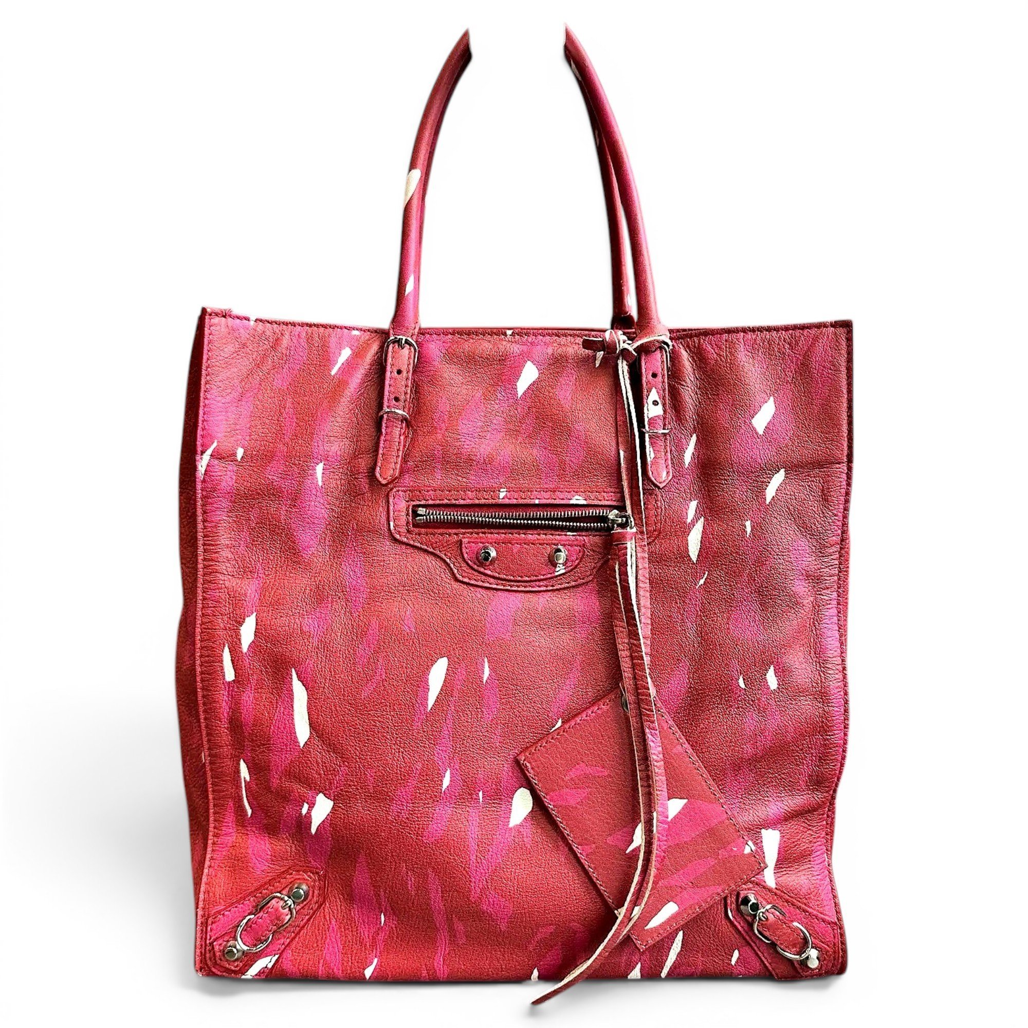 Papier leather handbag