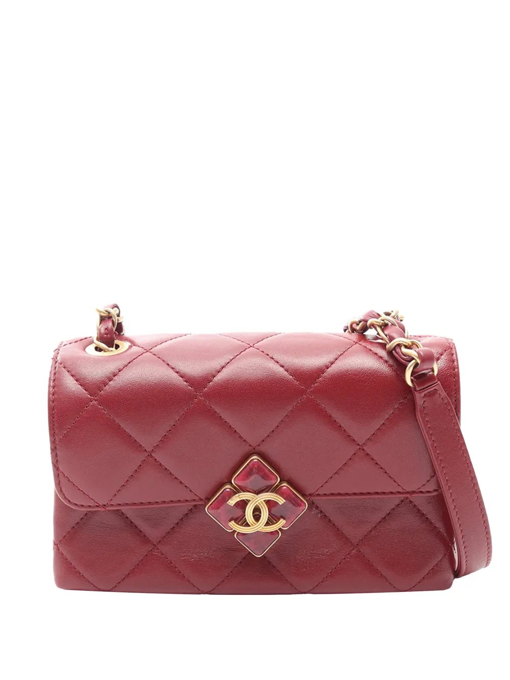 2021-2026 Mini Lambskin Diamond Lock Flap crossbody bag