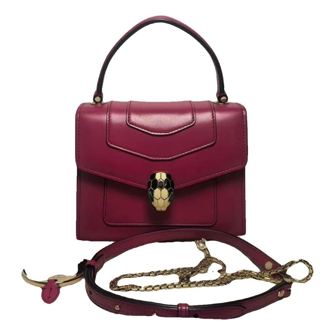 Serpenti leather handbag