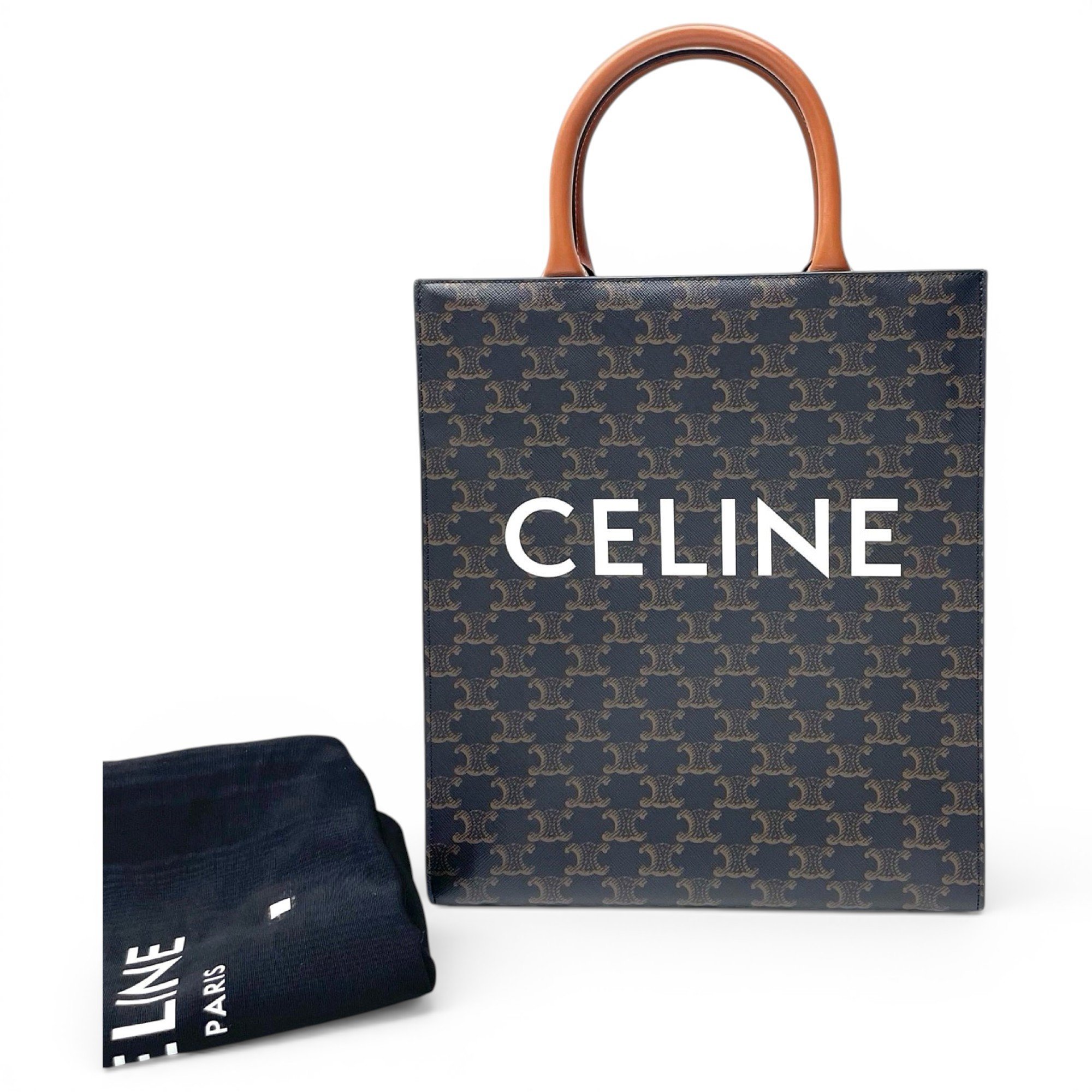 Cabas Vertical leather tote