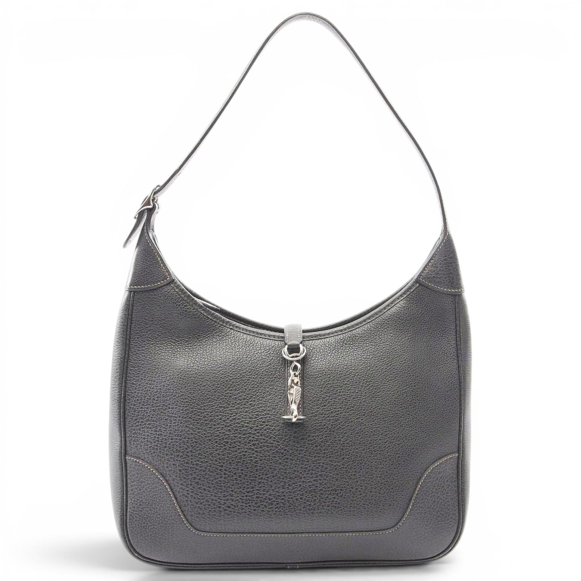 Trim leather handbag
