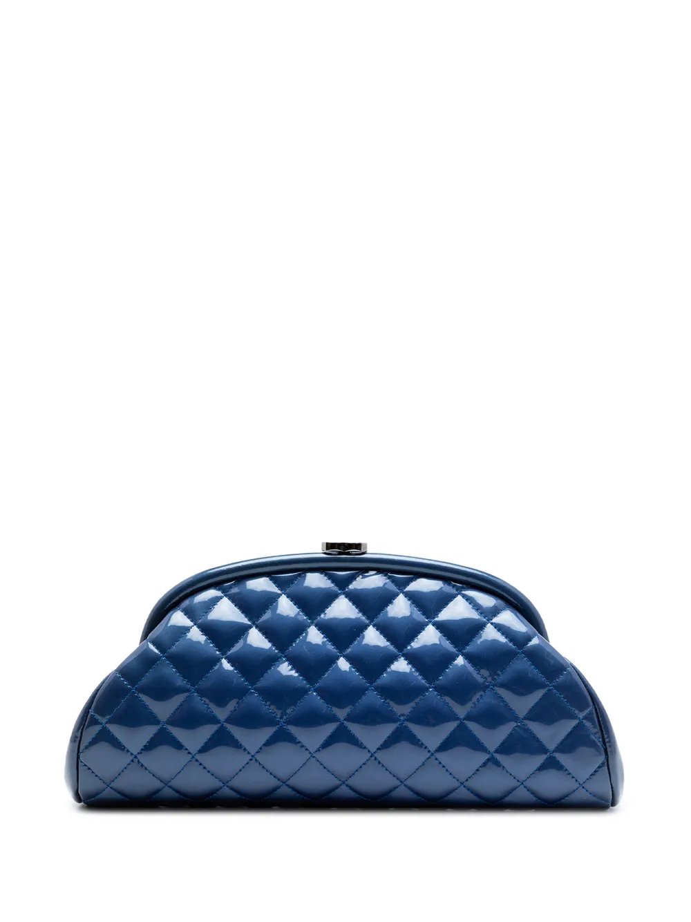 2012 Quilted Patent Timeless Kiss Lock clutch bag