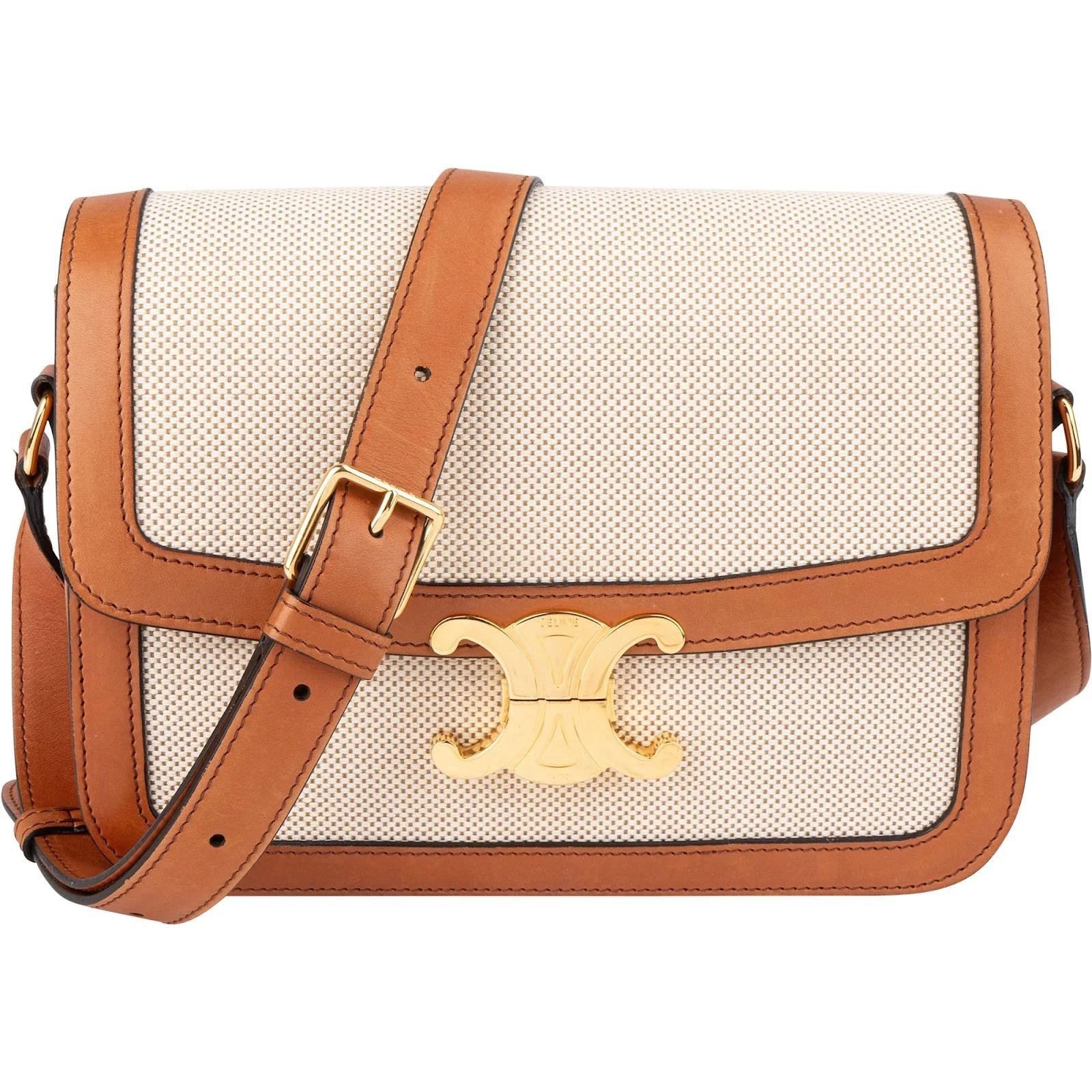 Triomphe leather crossbody bag