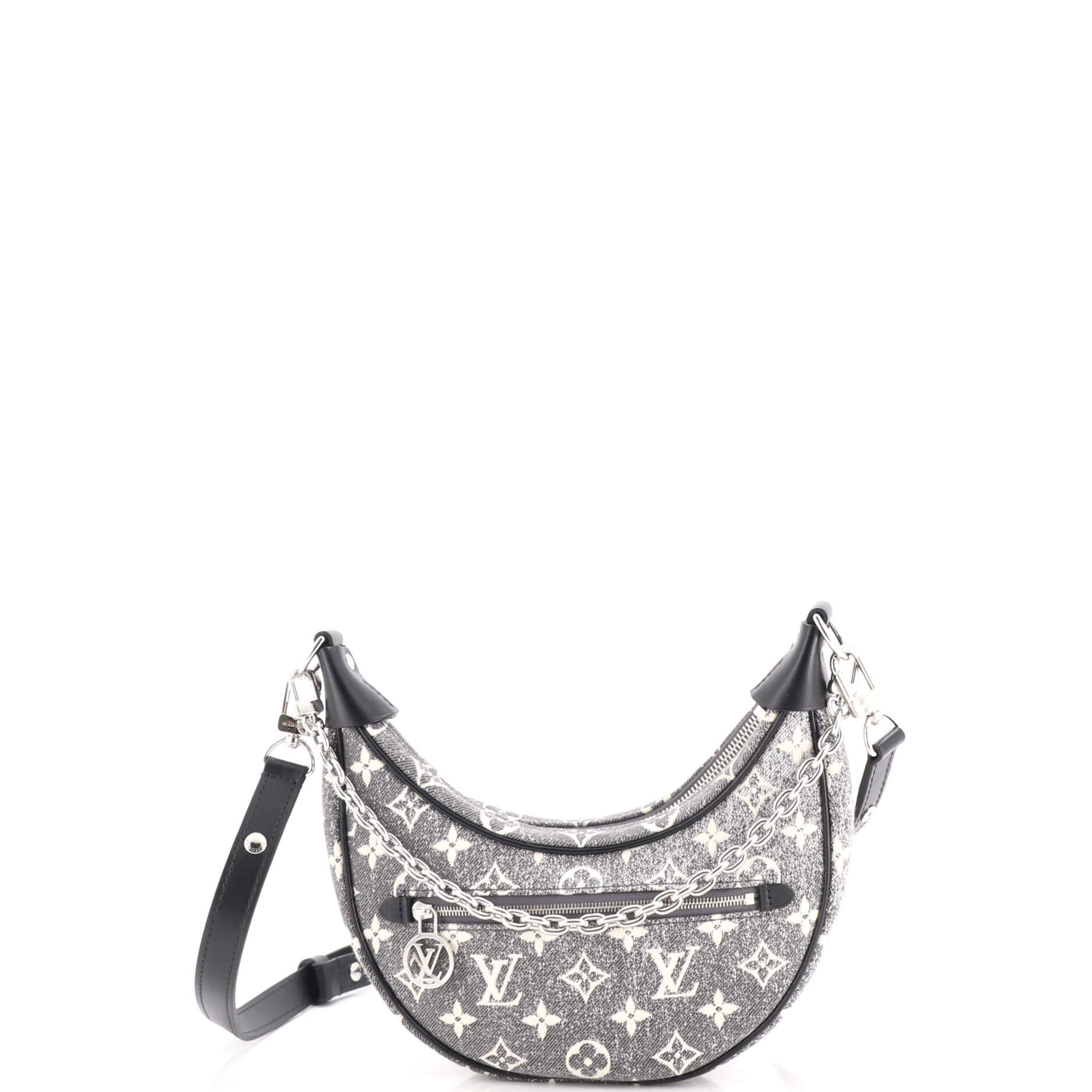 Loop Handbag Monogram Jacquard Denim
