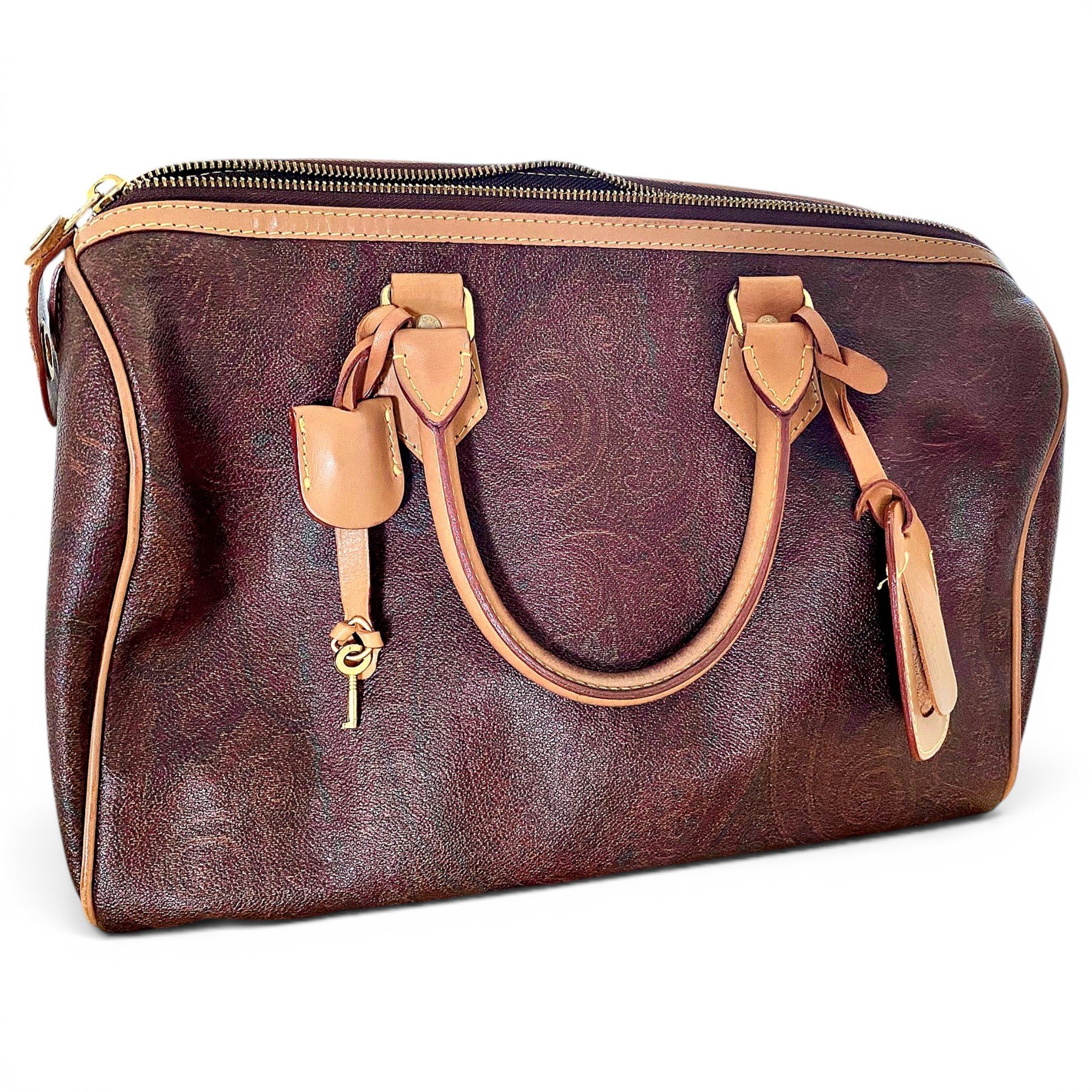 Leather bowling bag
