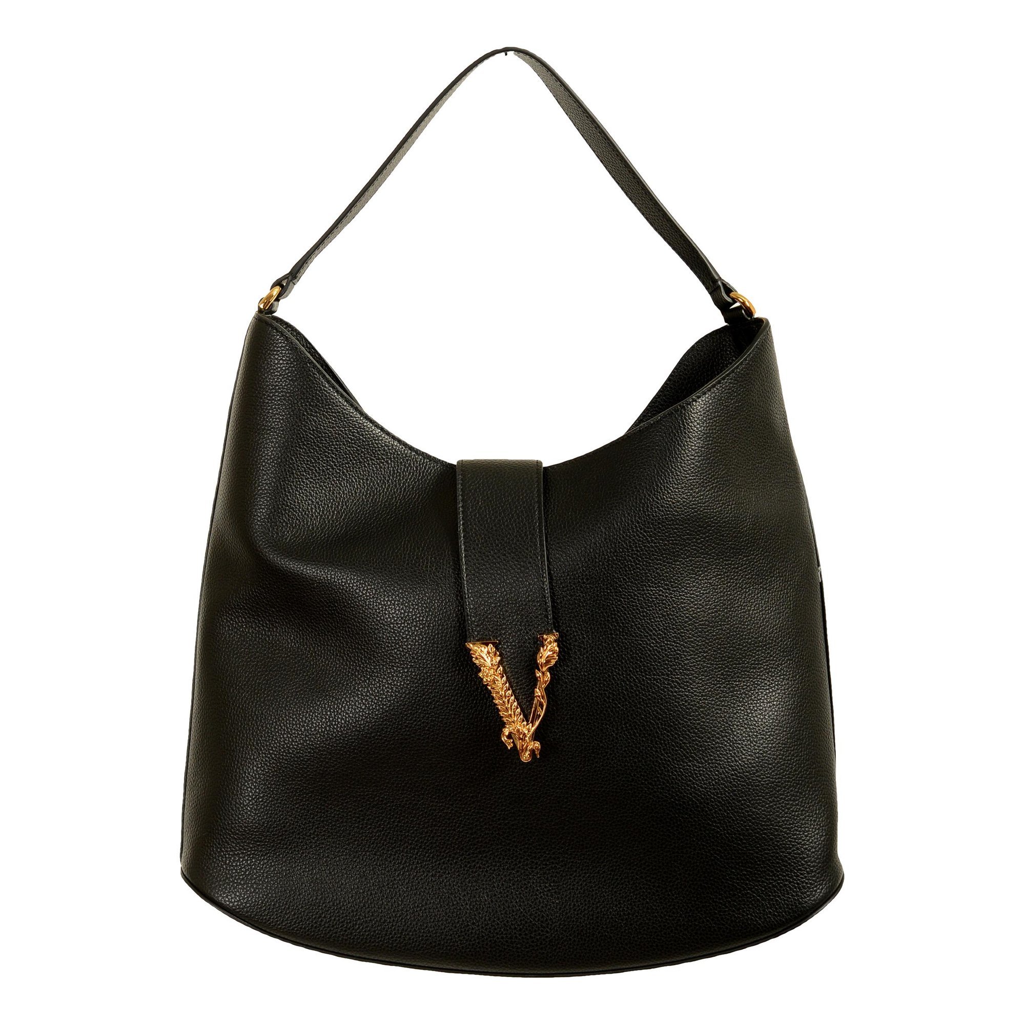 Versace Virtus leather handbag