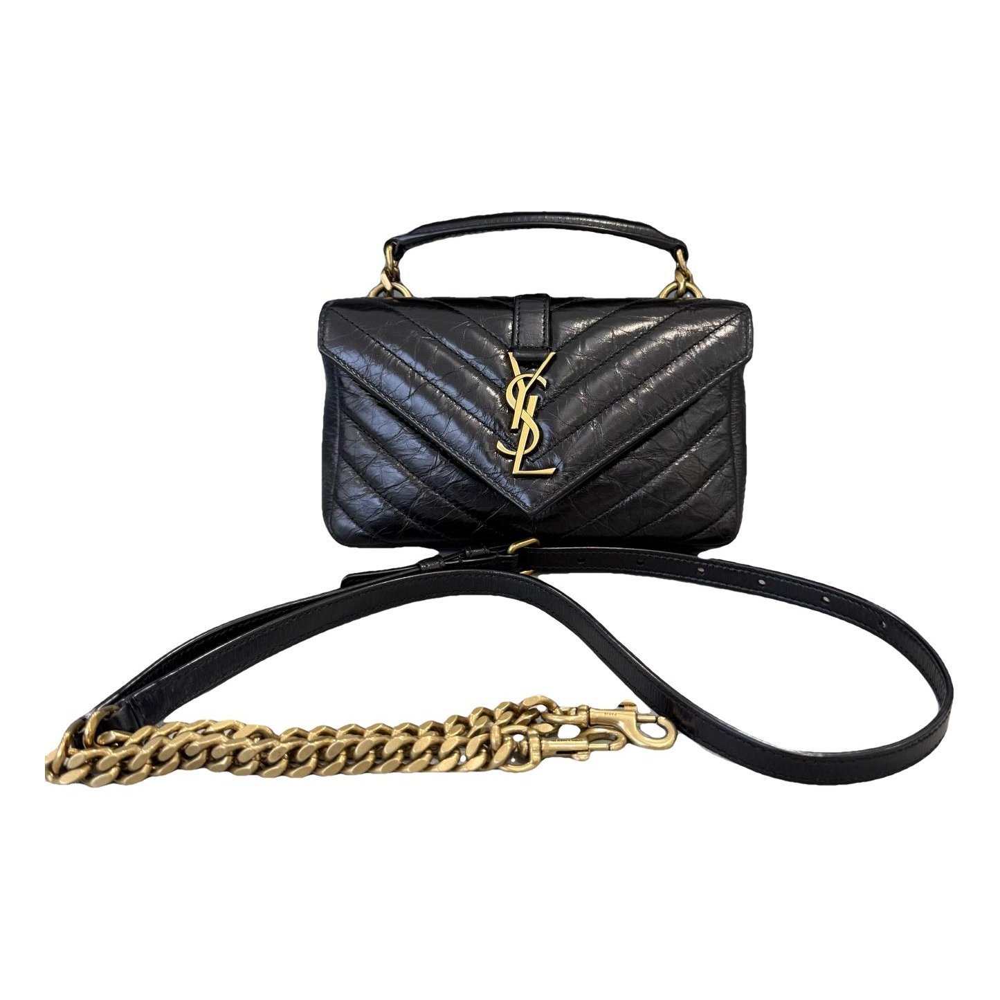 Collége monogramme leather handbag