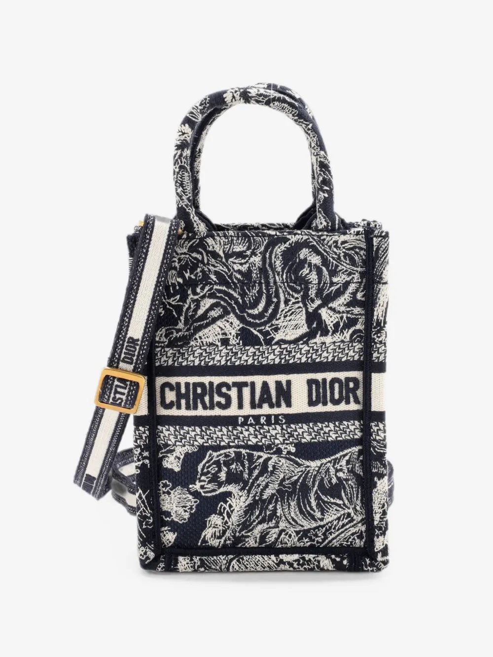 Book Tote Phone Bag Embroidered Canvas Mini crossbody bag