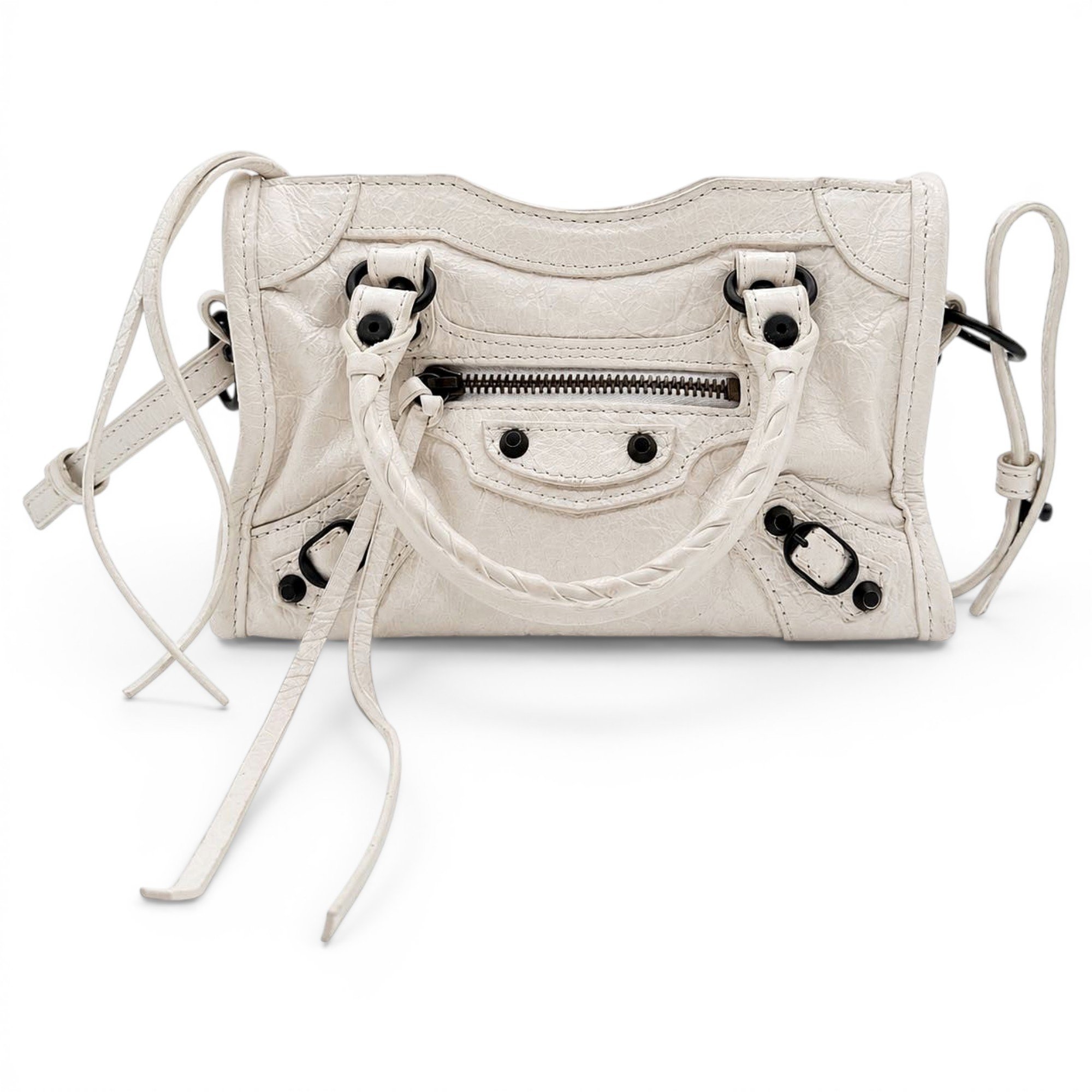 City leather handbag