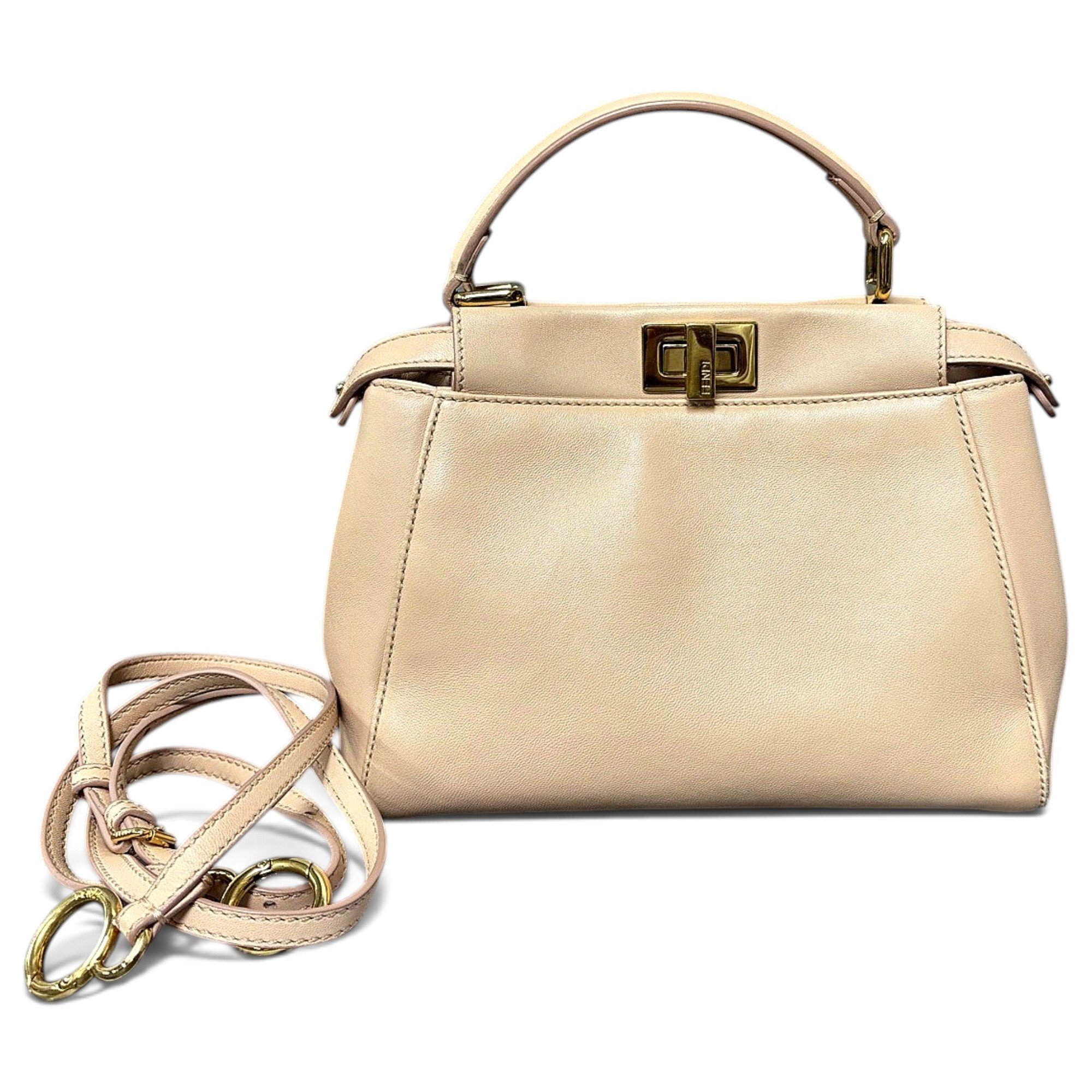 Fendi Peekaboo leather handbag