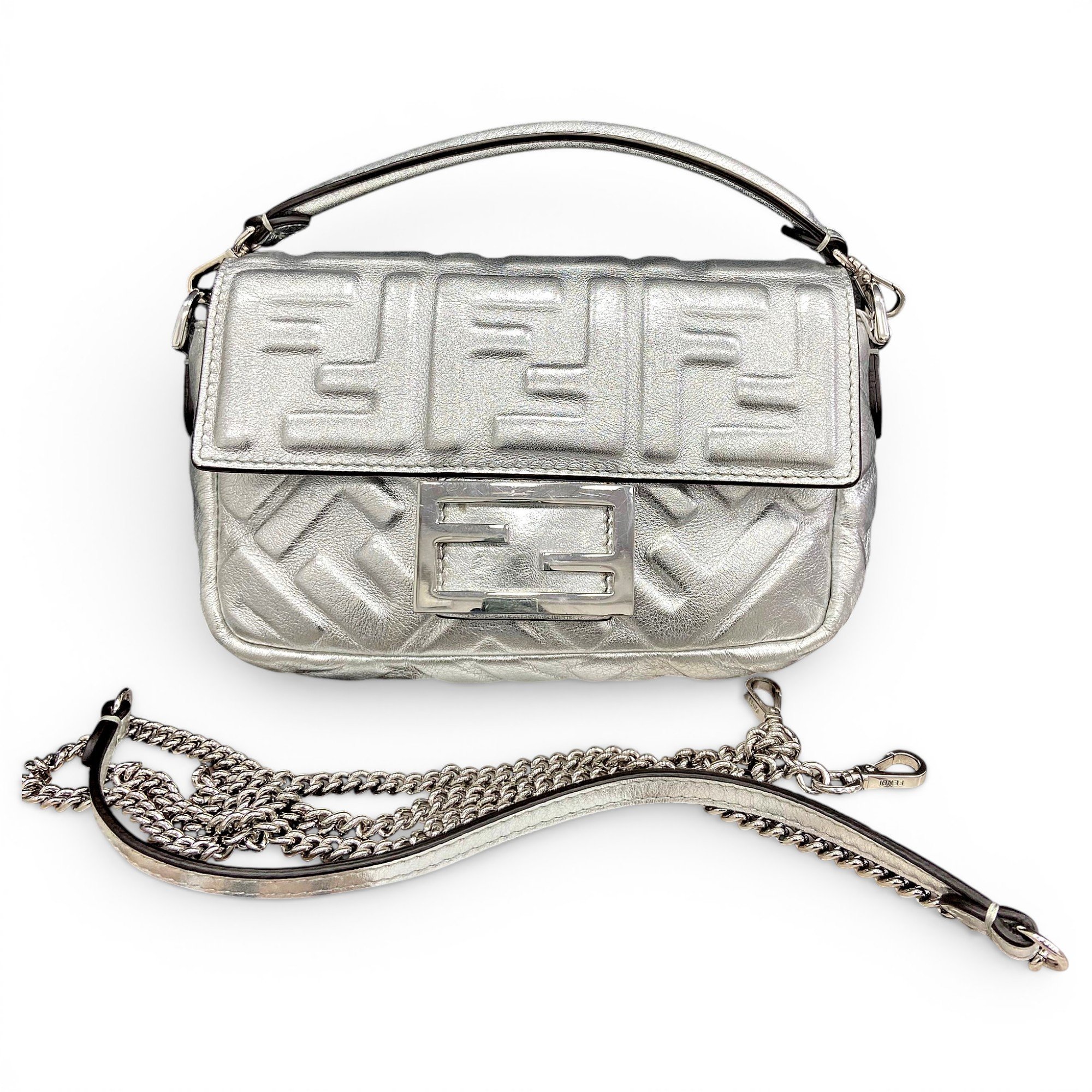 Baguette leather handbag