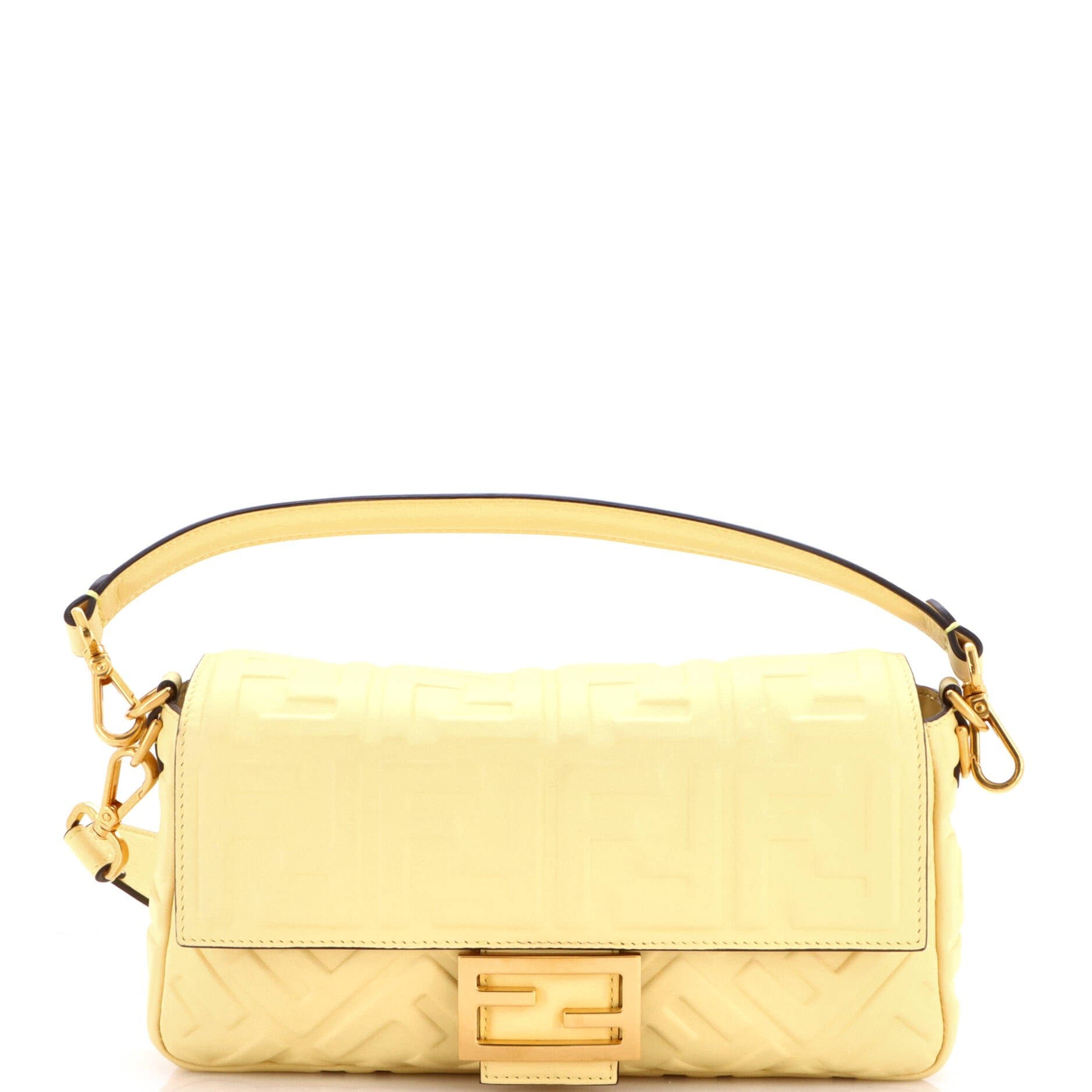 Baguette NM Bag Zucca Embossed Leather Medium