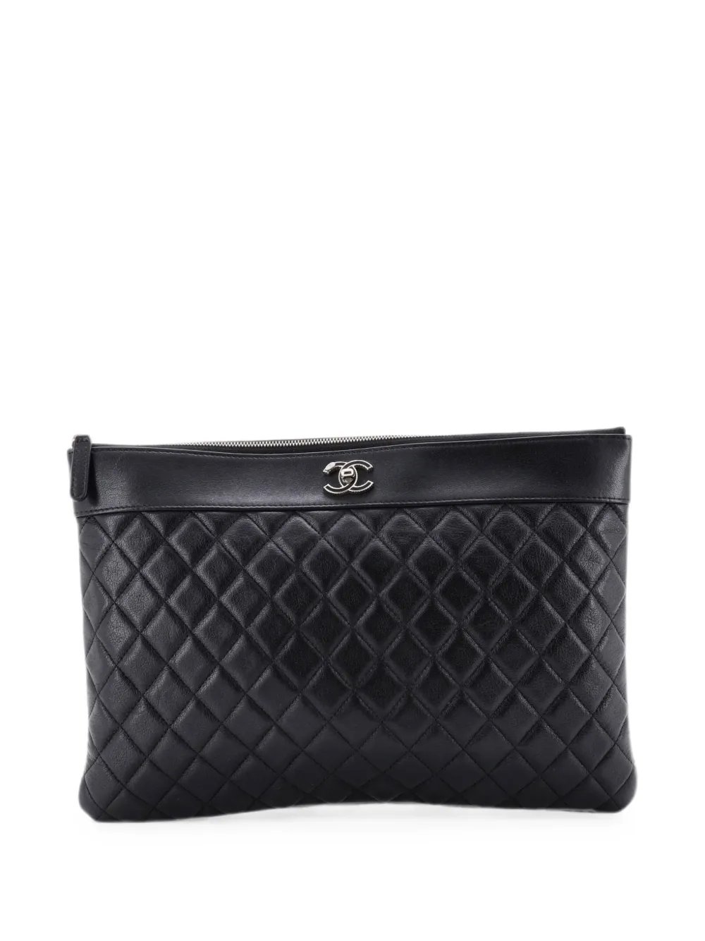 Mademoiselle O Case Quilted Sheepskin Large clutch bag
