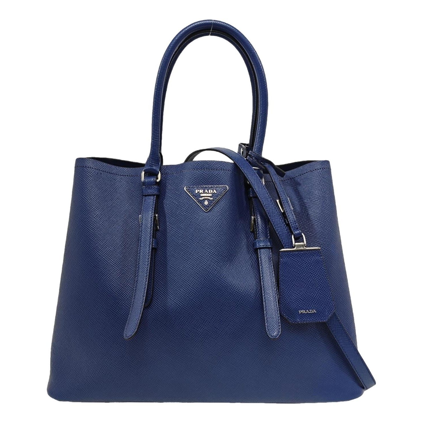 Double leather handbag
