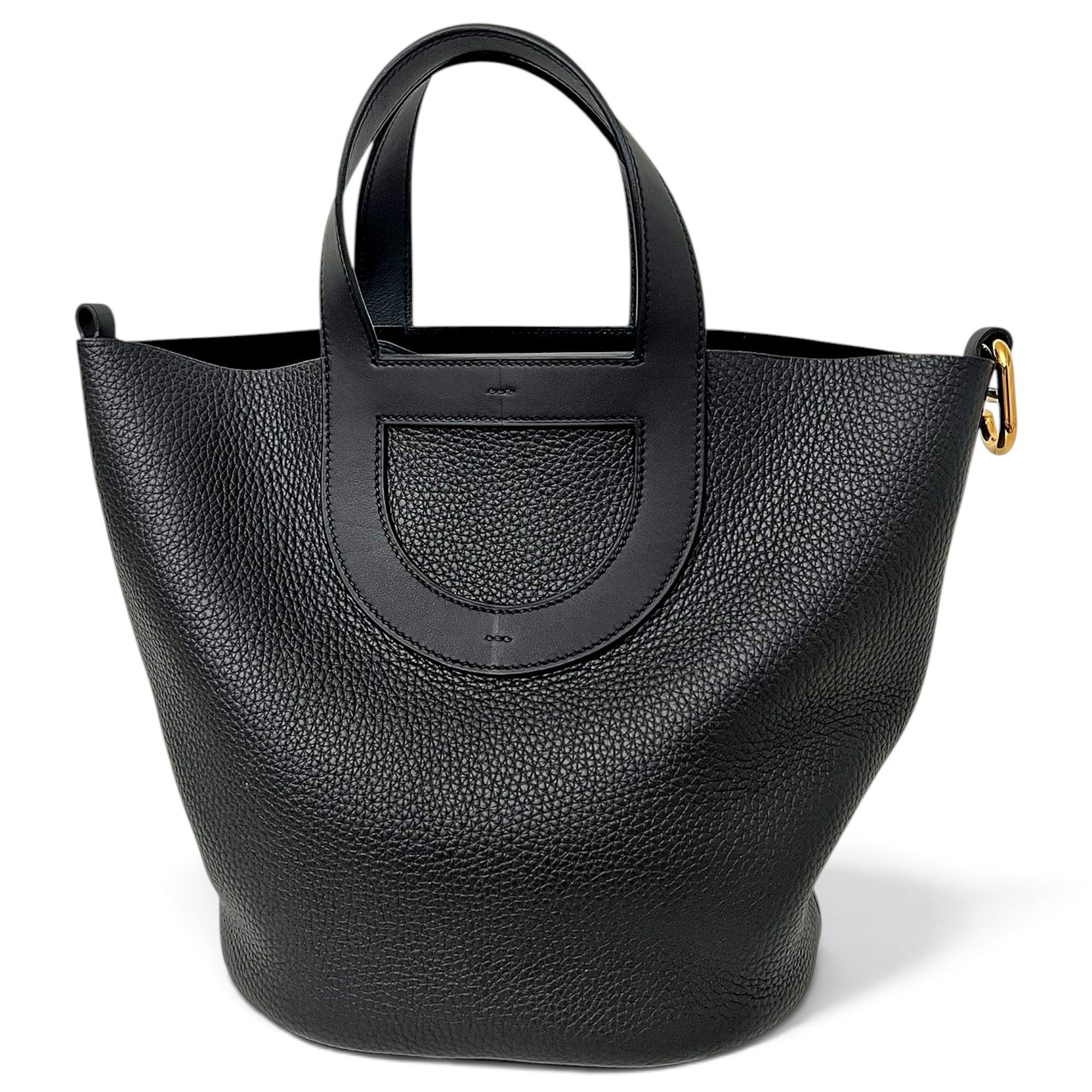 Hermes In The Loop Handbag Noir Clemence Leather