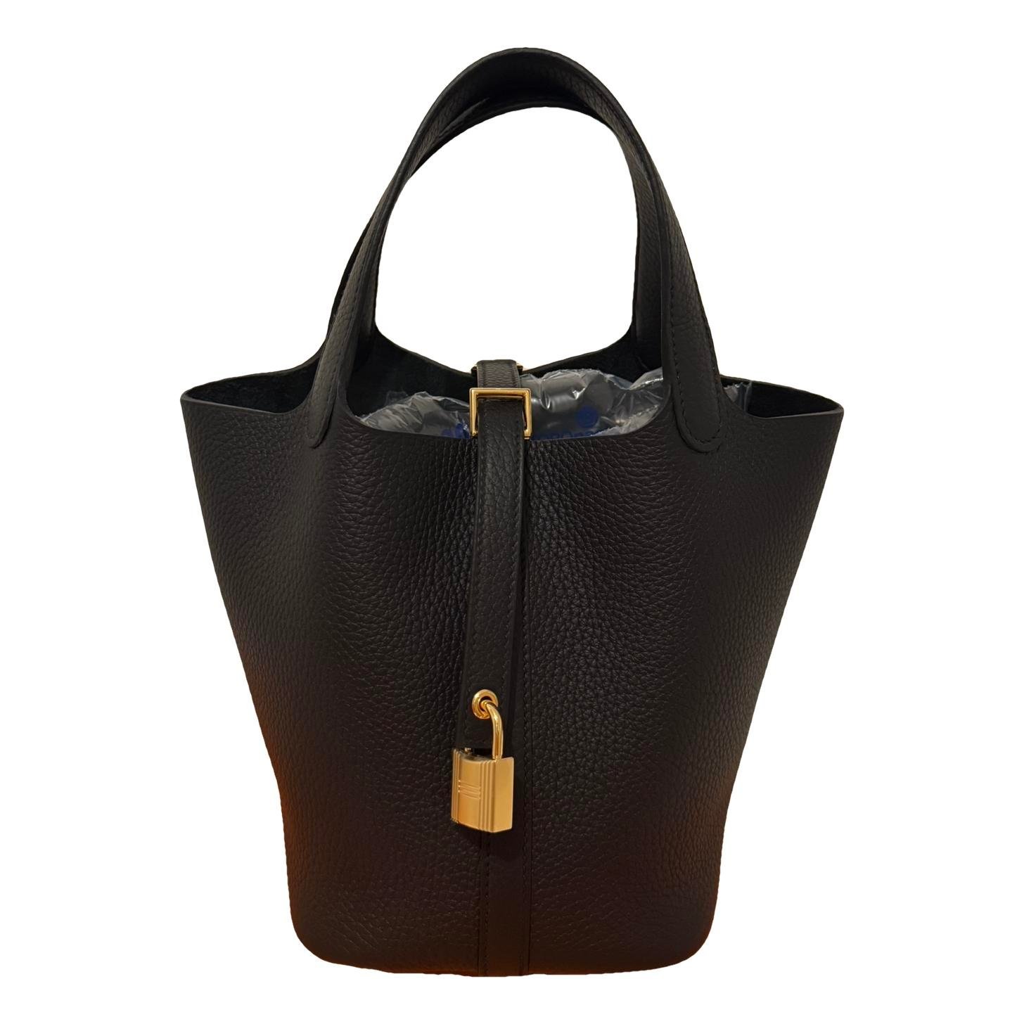 Picotin leather tote