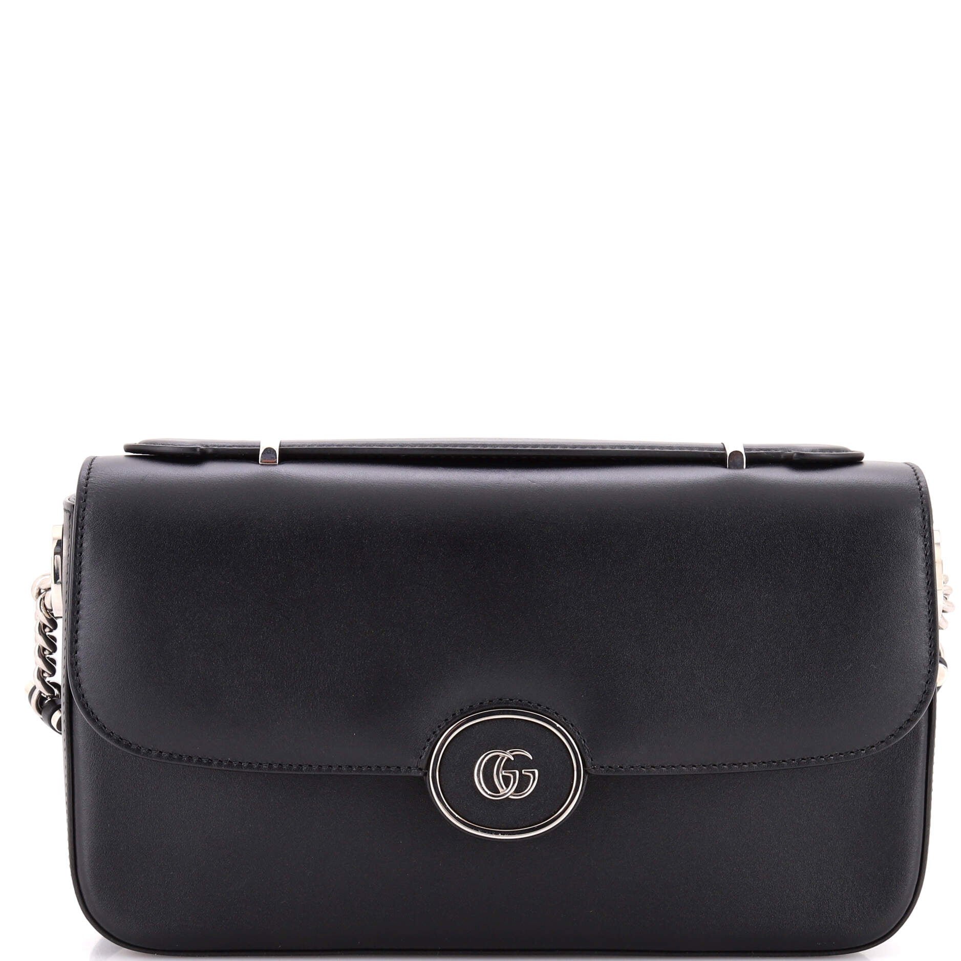 Petite GG Flap Shoulder Bag Leather Small