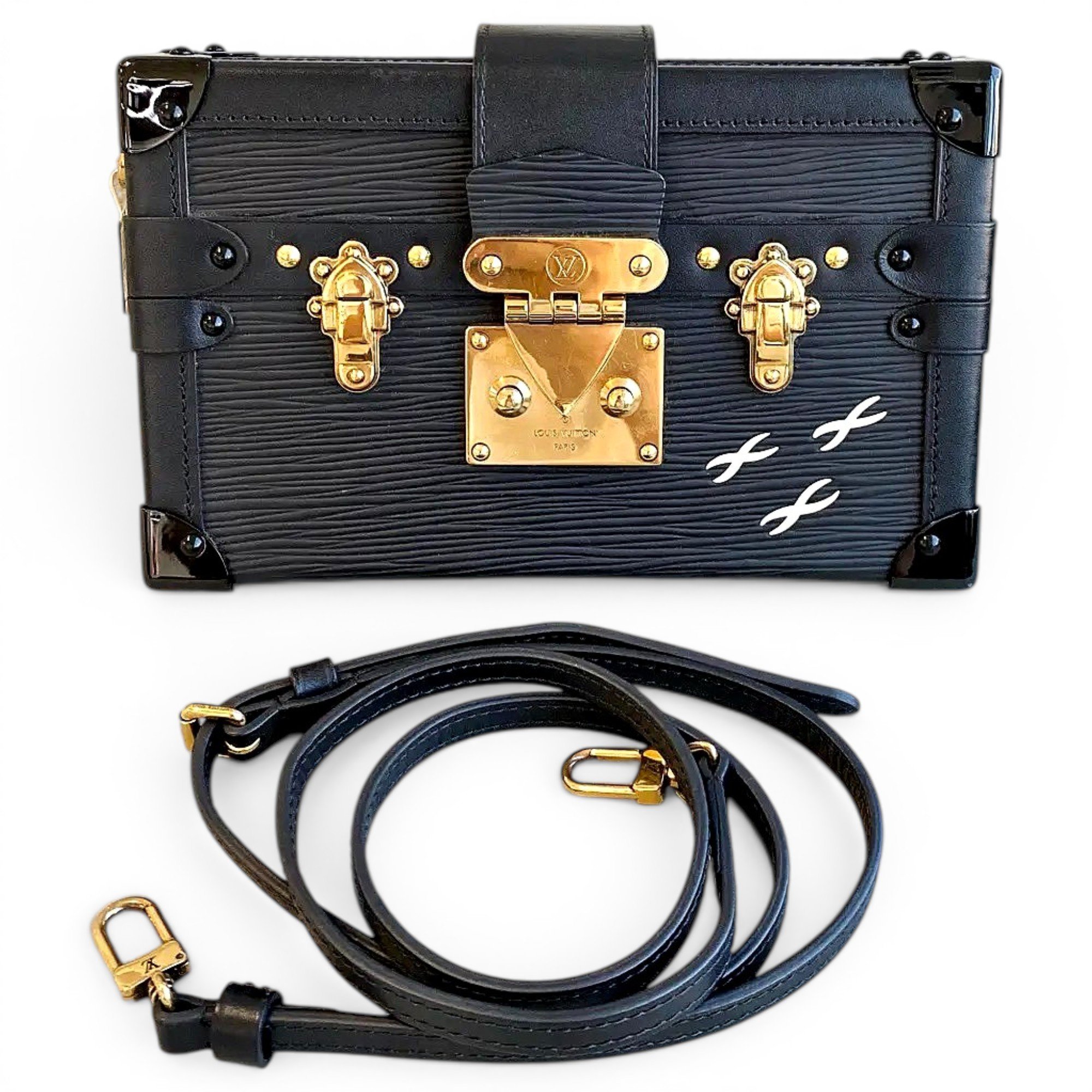 Petite Malle leather handbag