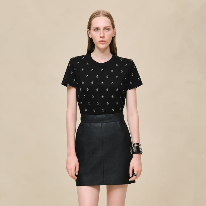 Noir "Anneau Finesse" Straight T-shirt