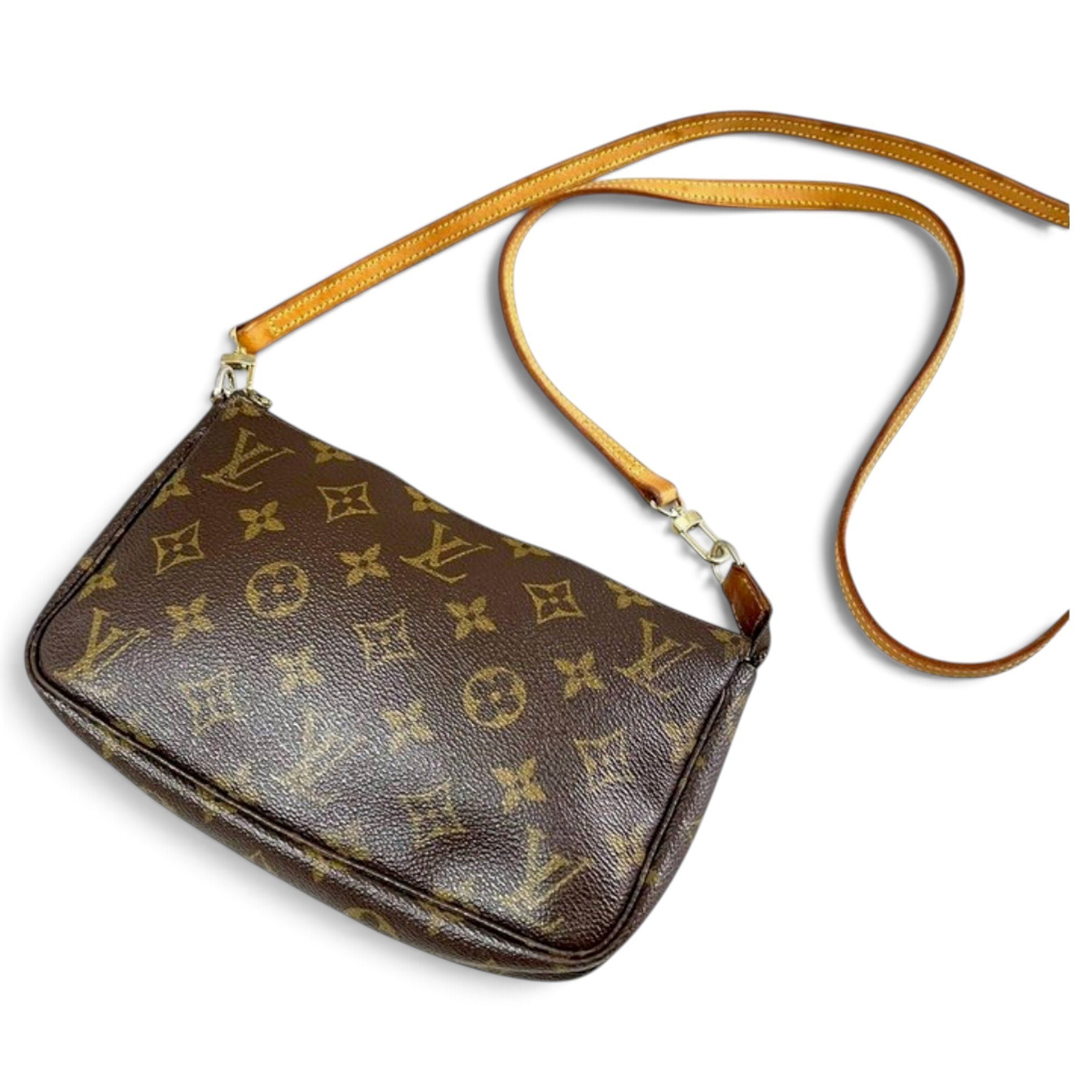 Leather clutch bag