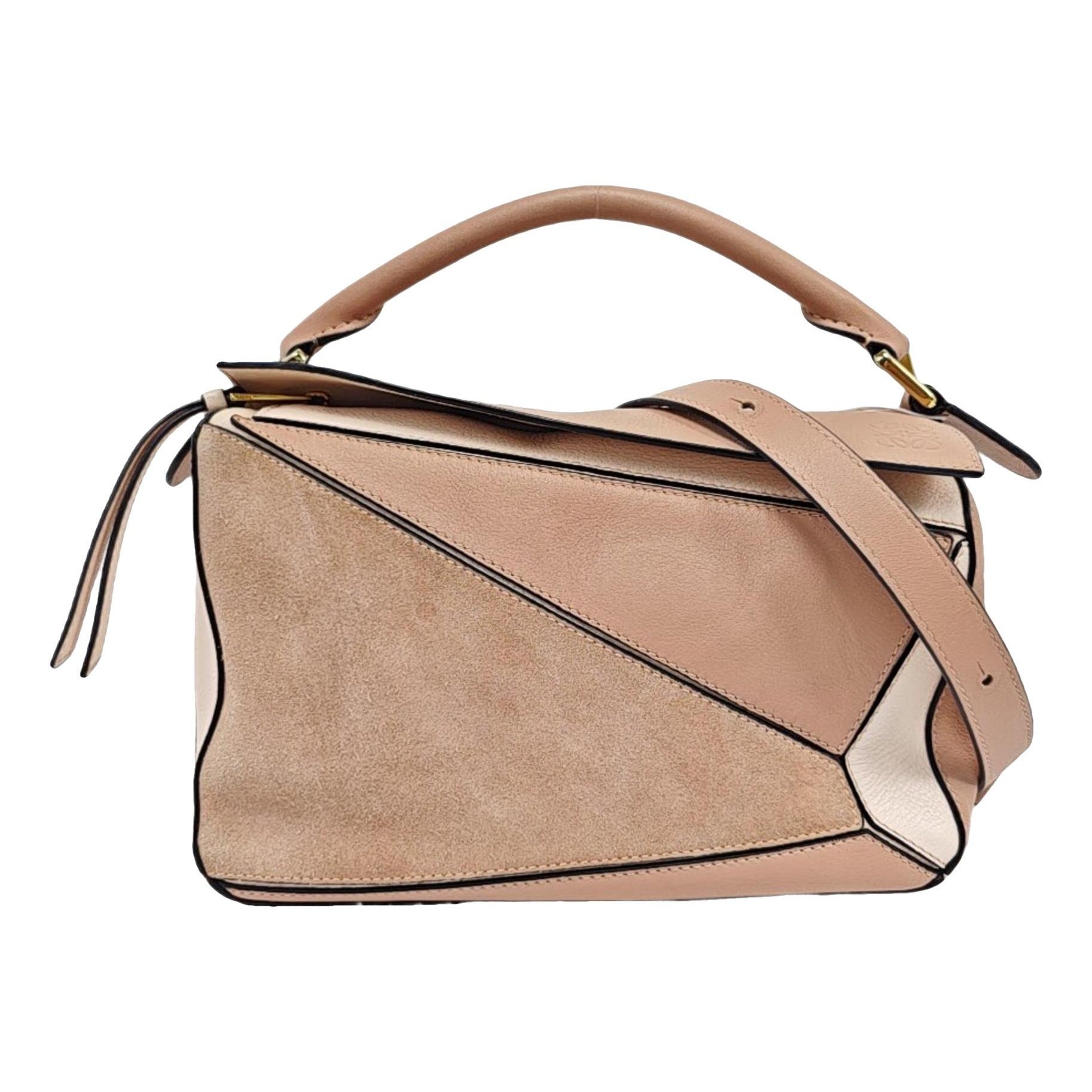 Puzzle leather crossbody bag