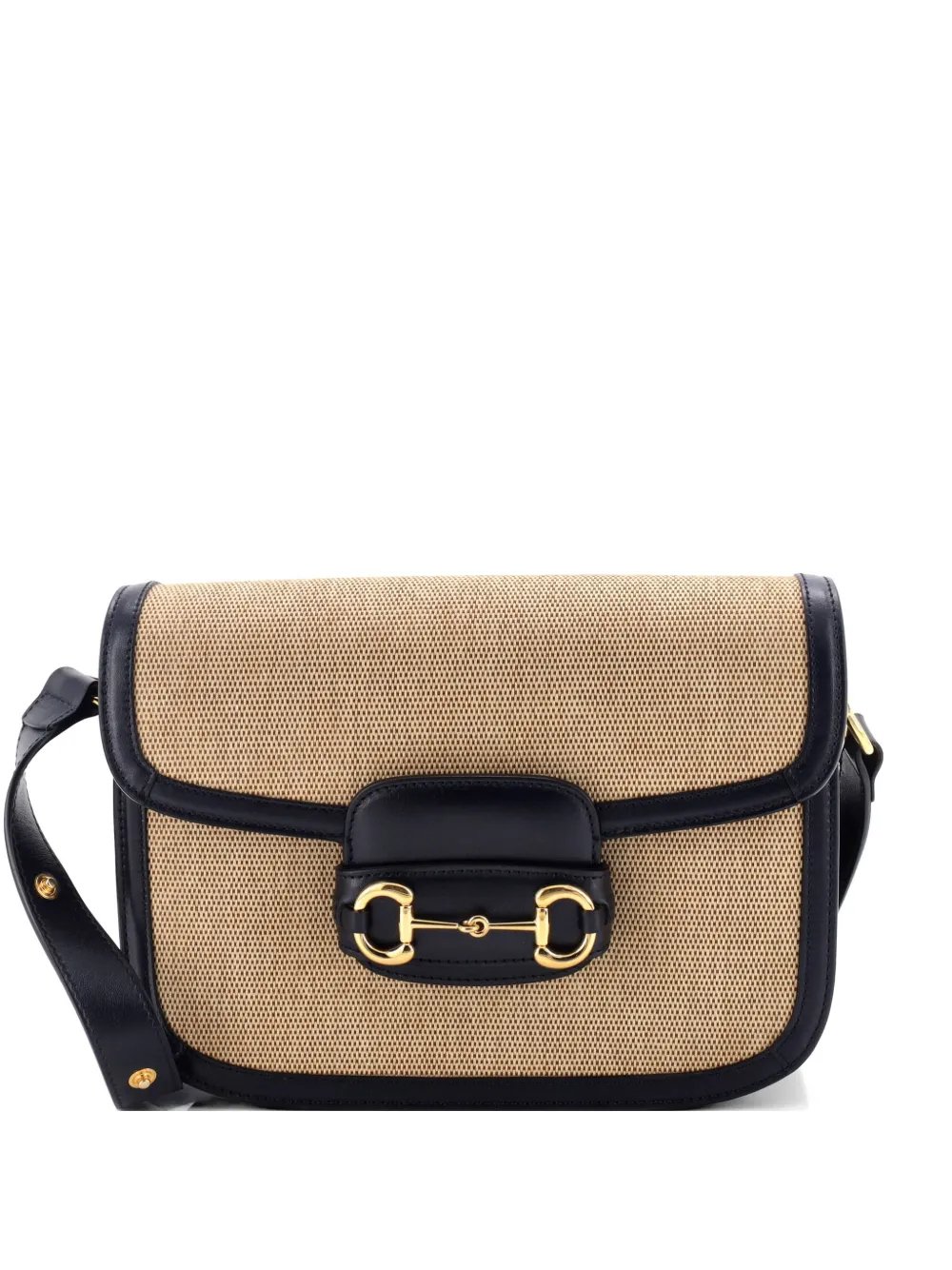 Horsebit 1955 Canvas and Leather Small shoulder bag