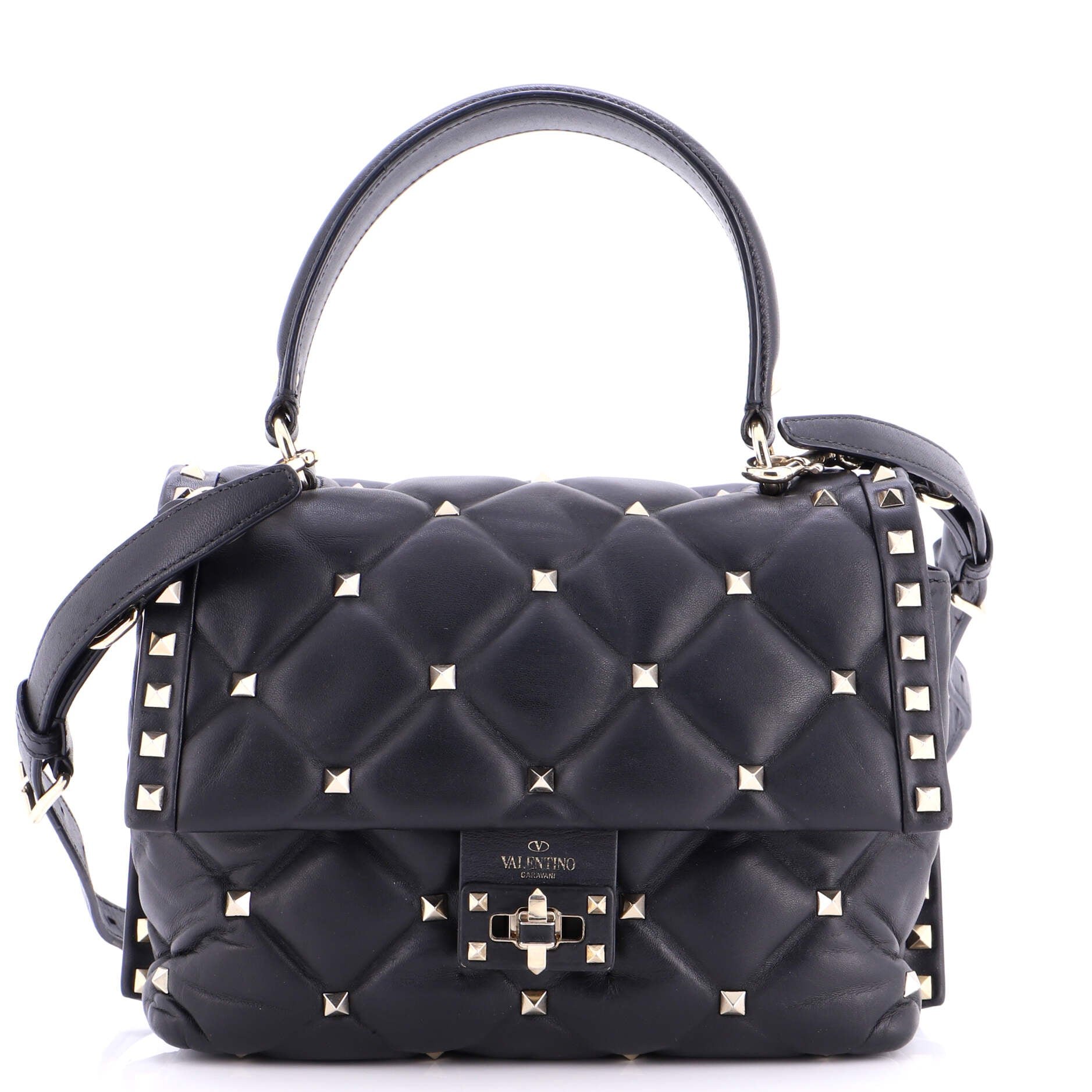 Valentino Garavani Candystud Top Handle Bag Leather Medium