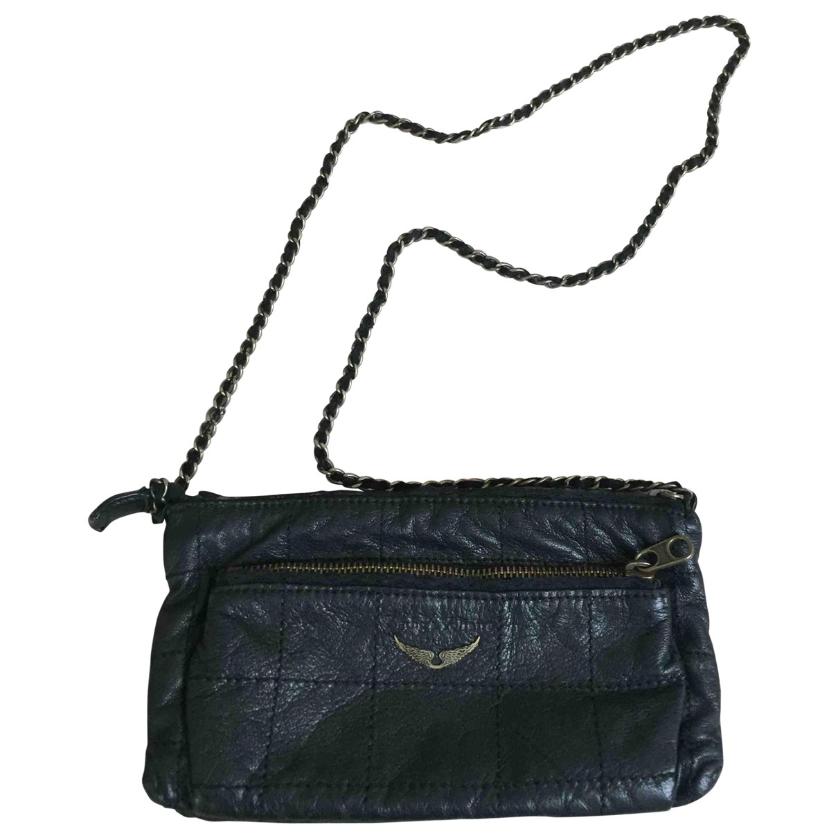 Leather clutch bag