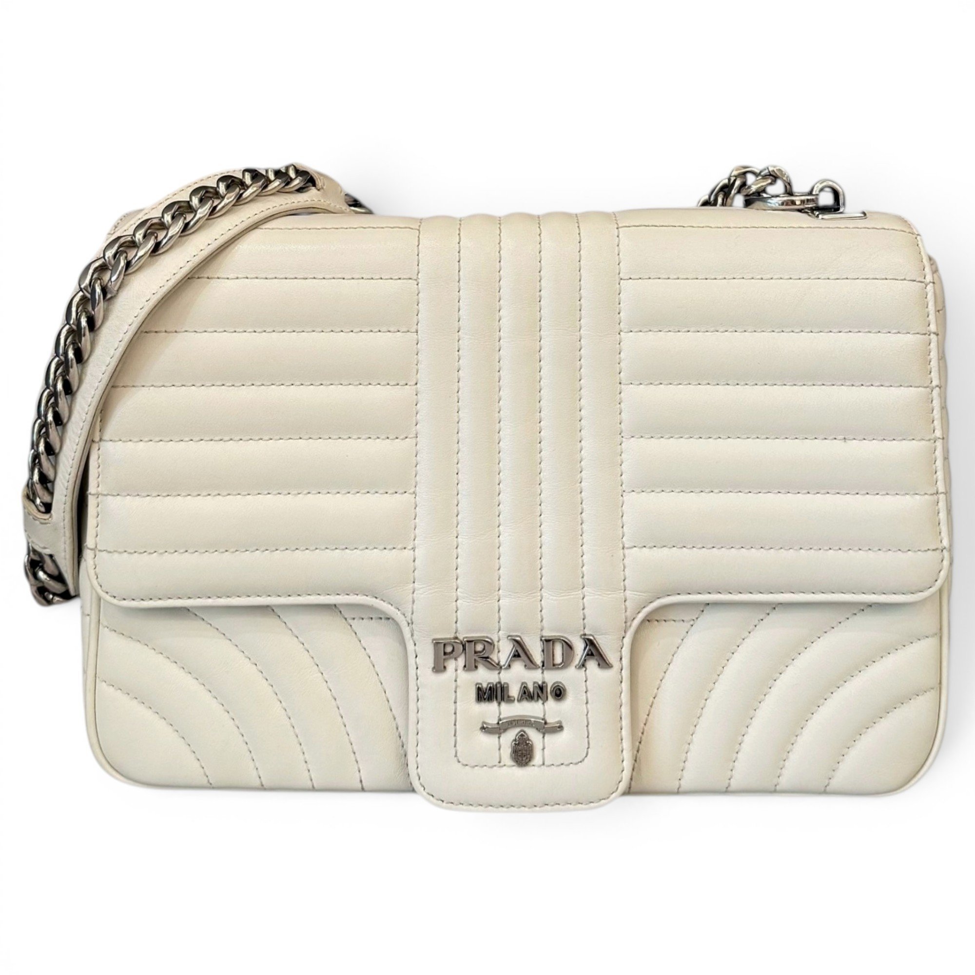 Prada Diagramme pony-style calfskin handbag