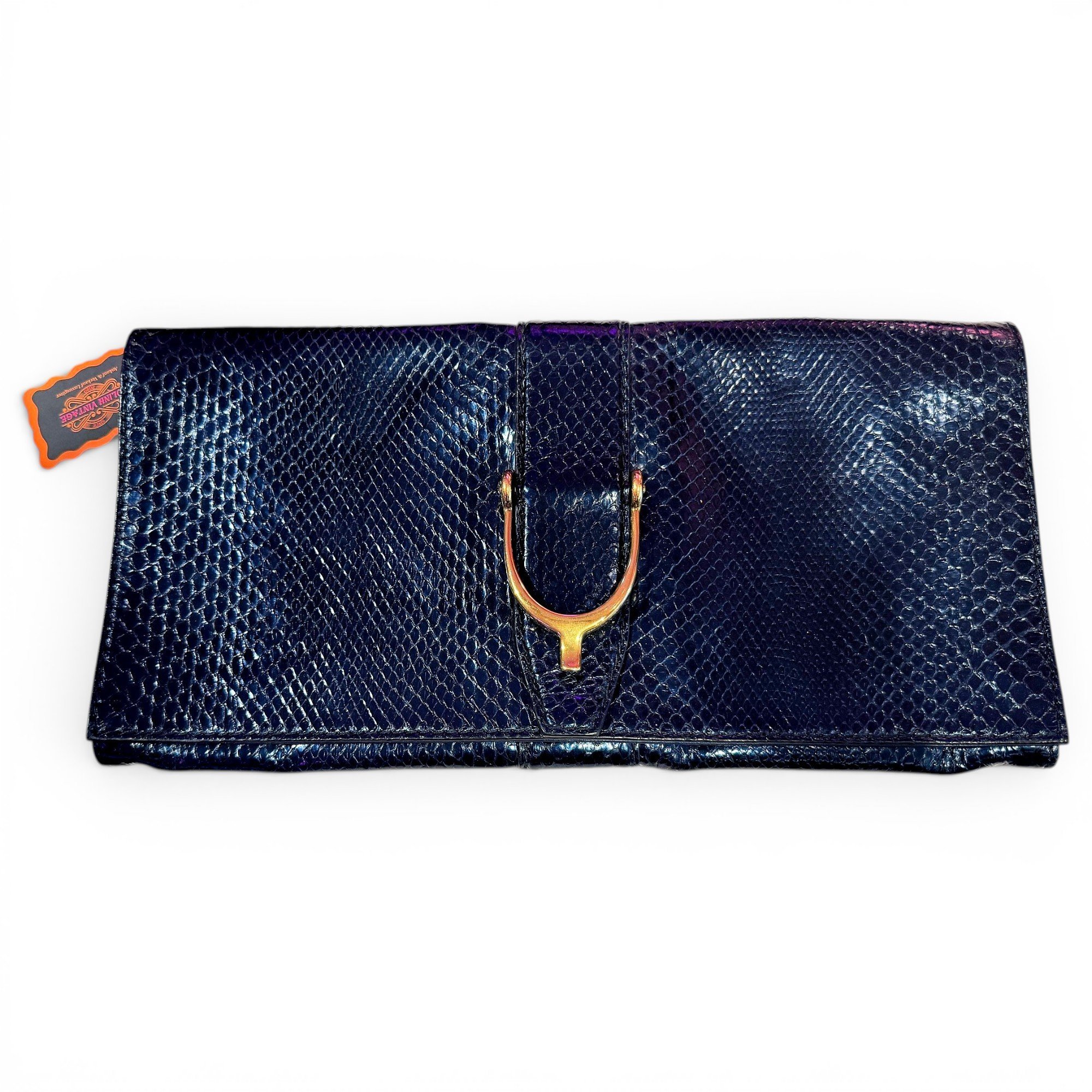 Leather clutch bag