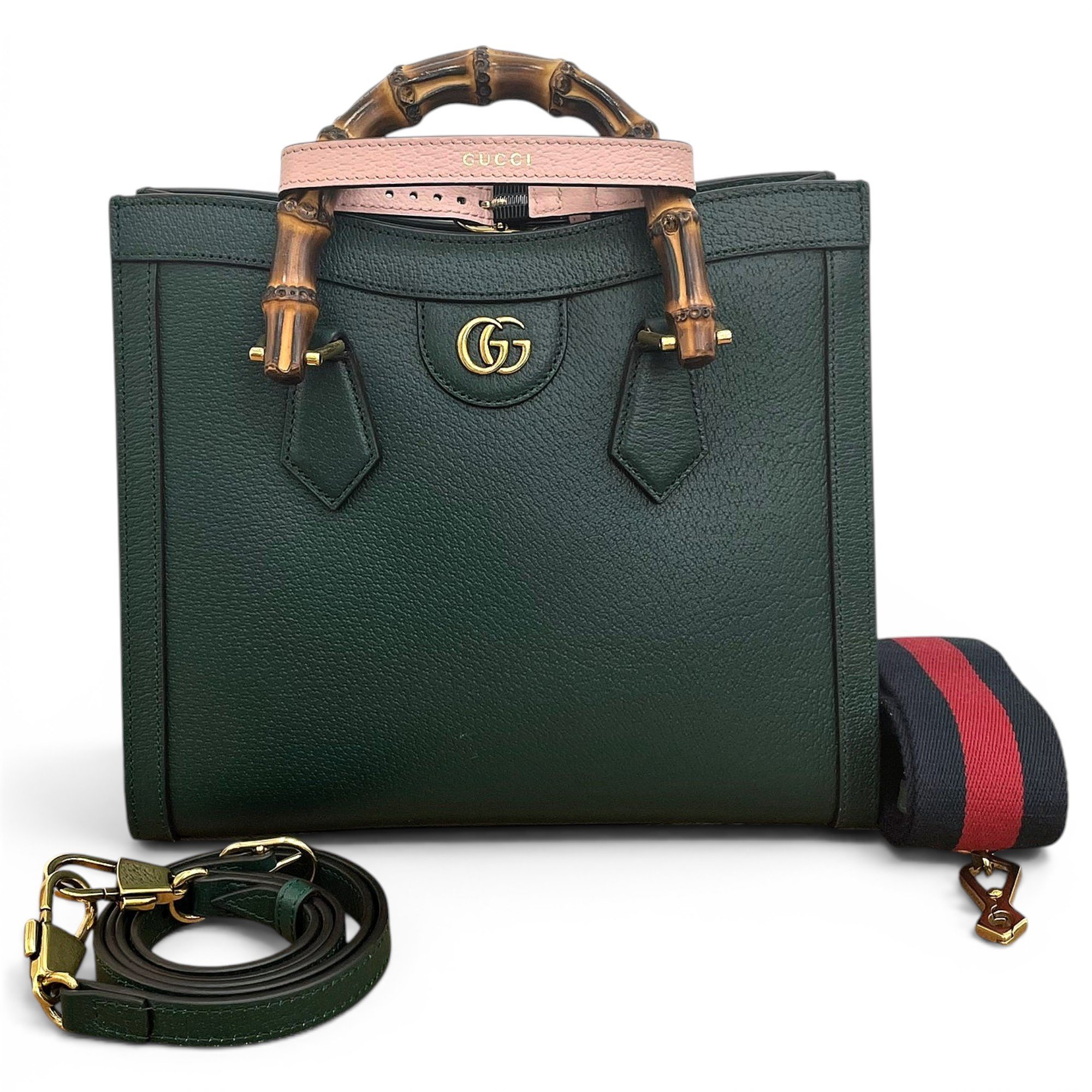 Diana Bamboo leather handbag
