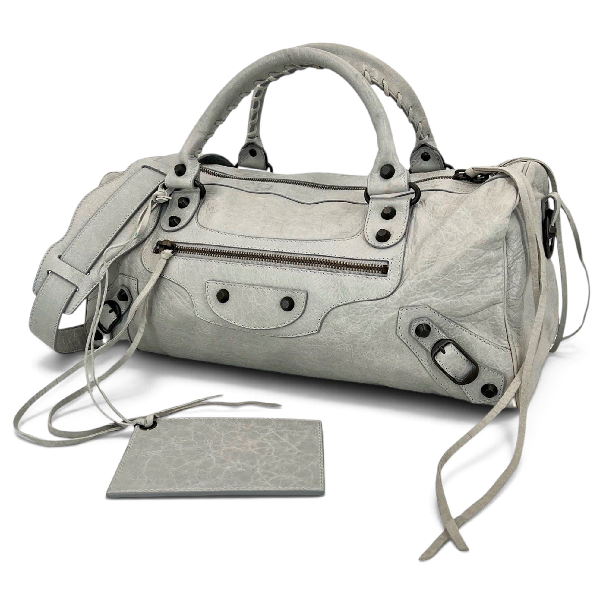 City leather handbag
