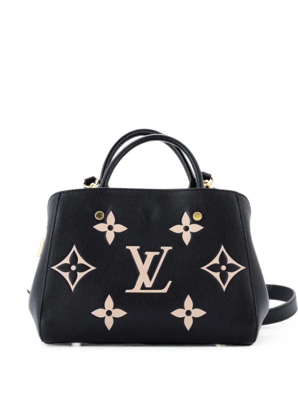 Montaigne Handbag Bicolor Monogram Empreinte Giant BB satchel