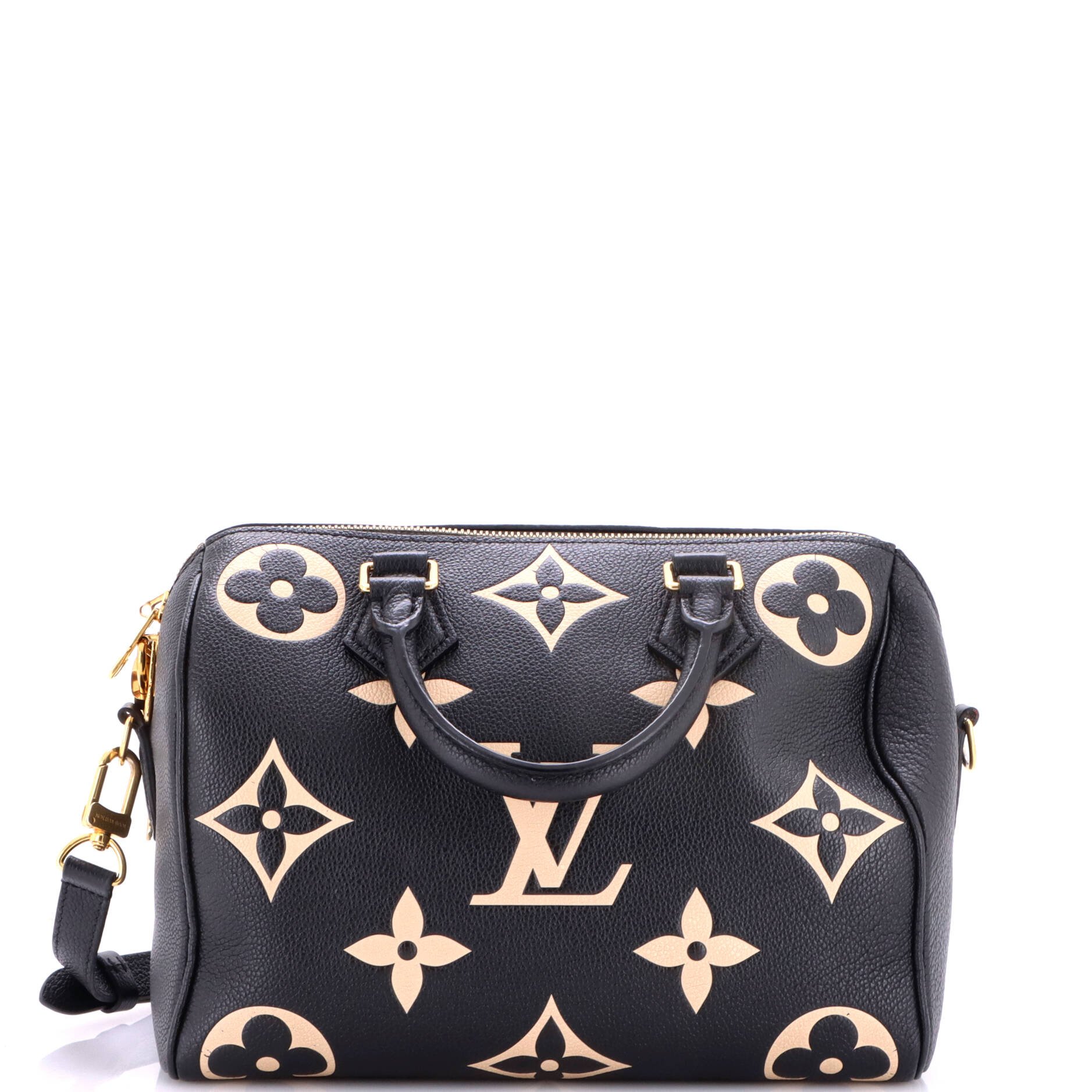 Speedy Bandouliere Bag Bicolor Monogram Empreinte Giant 25