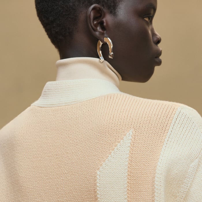 Blanc Naturel Long-sleeve Long Cardigan