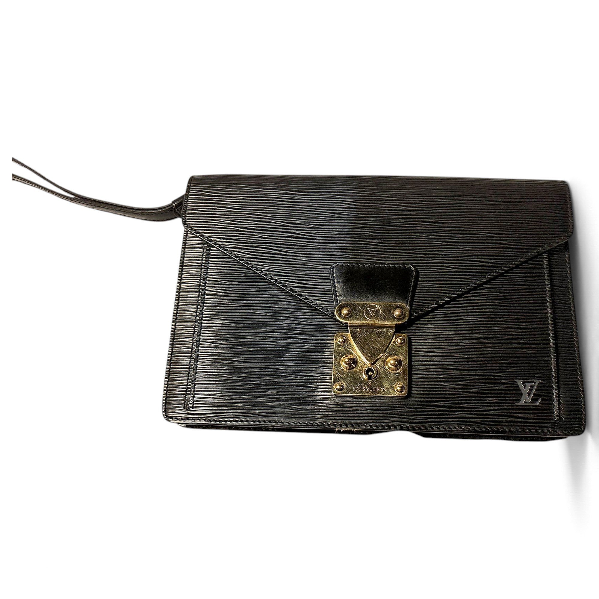 Leather clutch bag