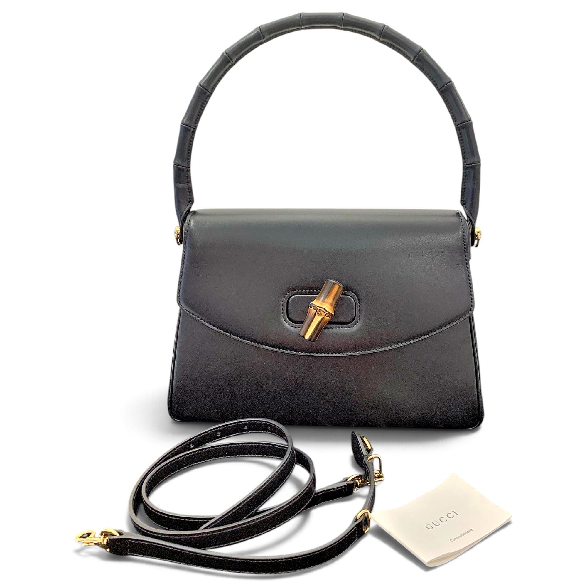 Bamboo Top Handle leather handbag