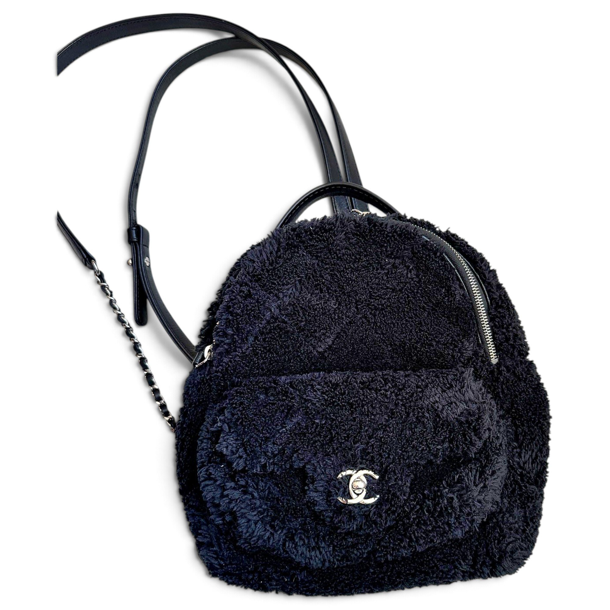 Faux fur backpack