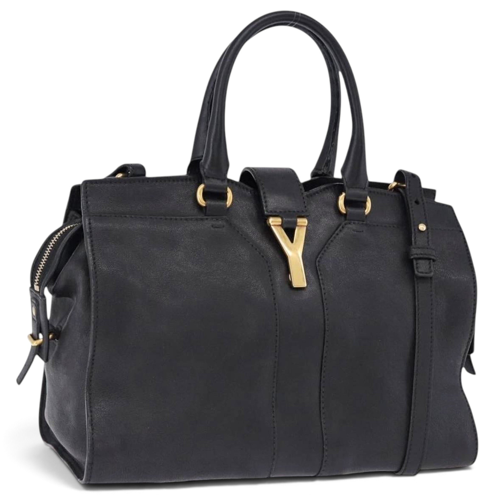 Y leather handbag
