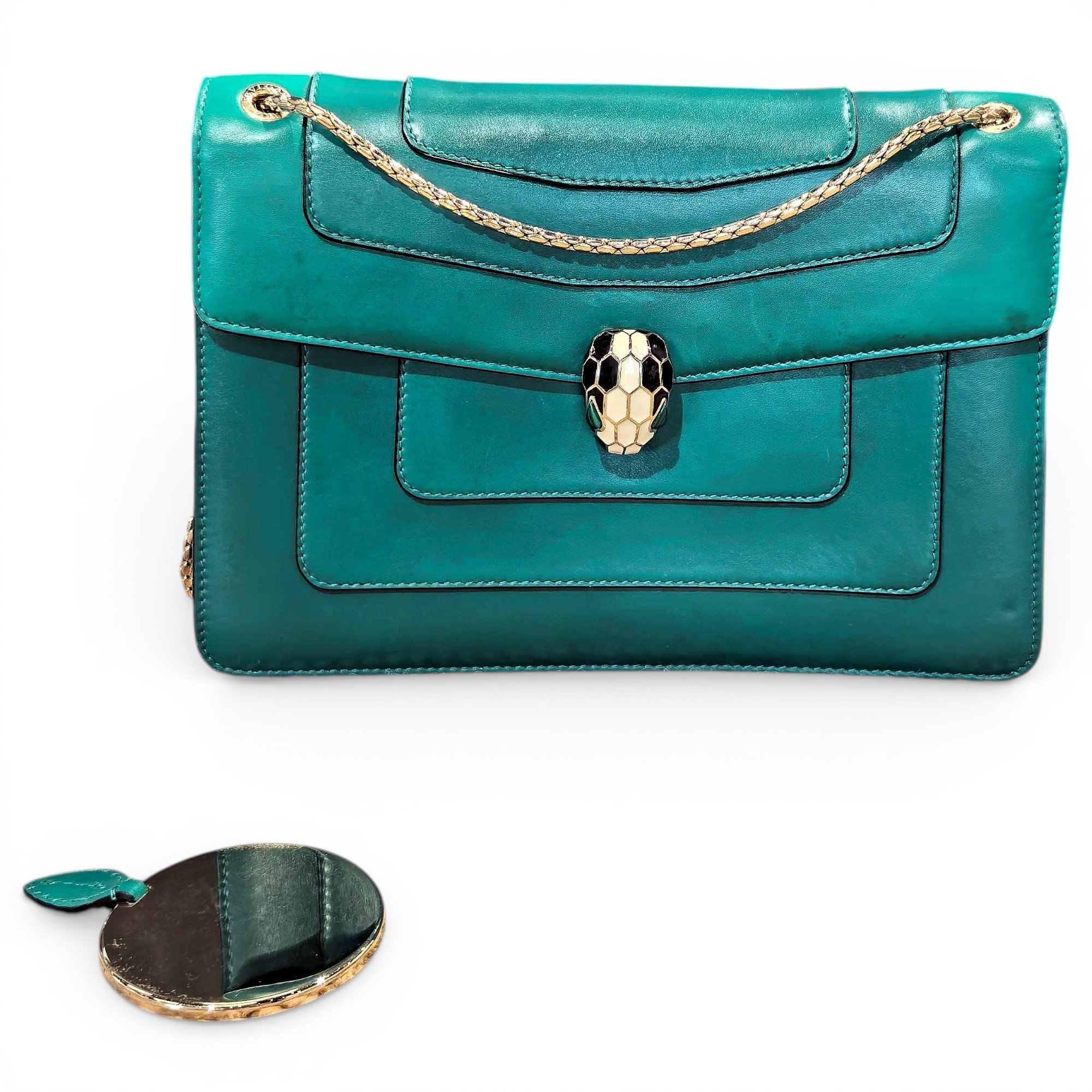 Serpenti leather handbag
