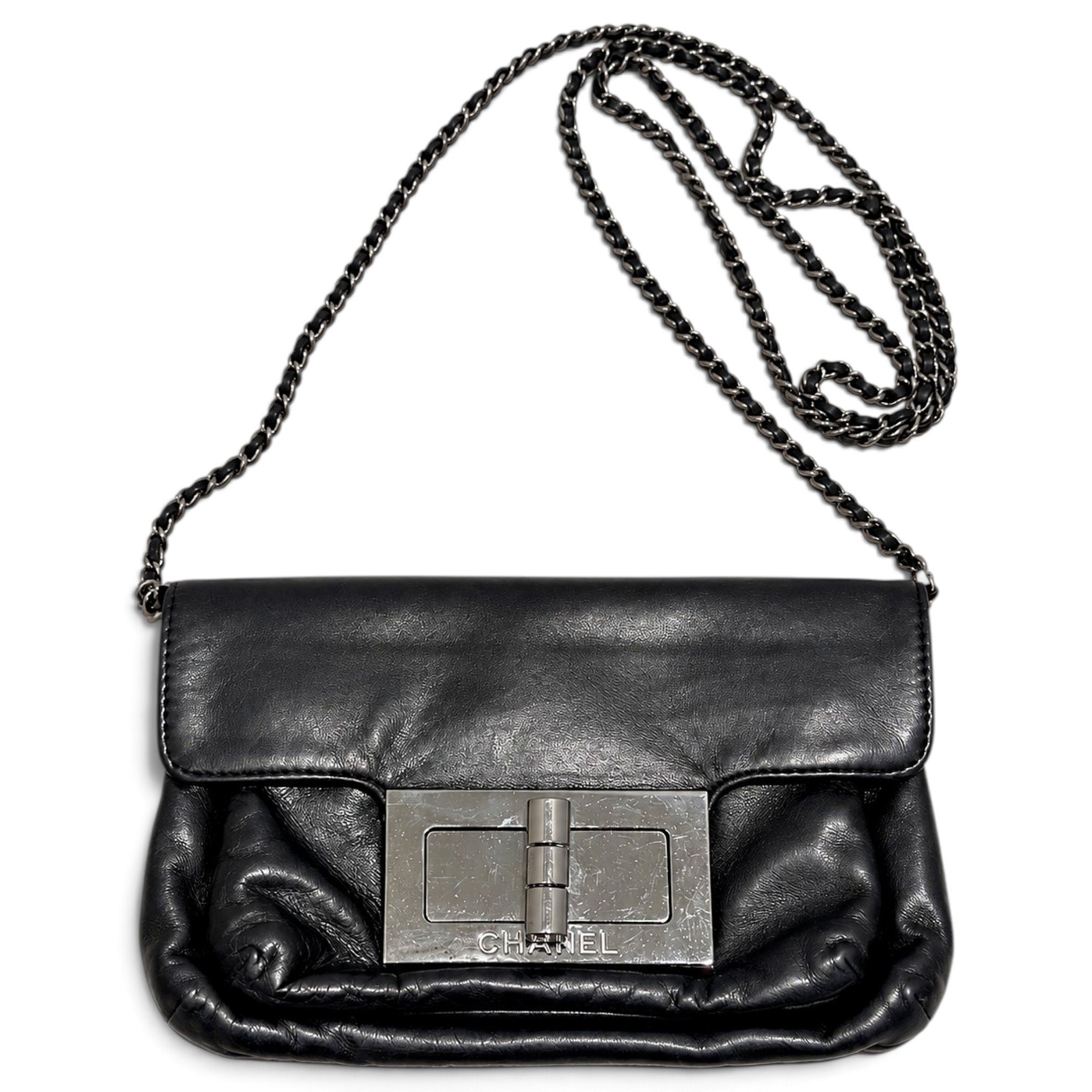 Leather clutch bag