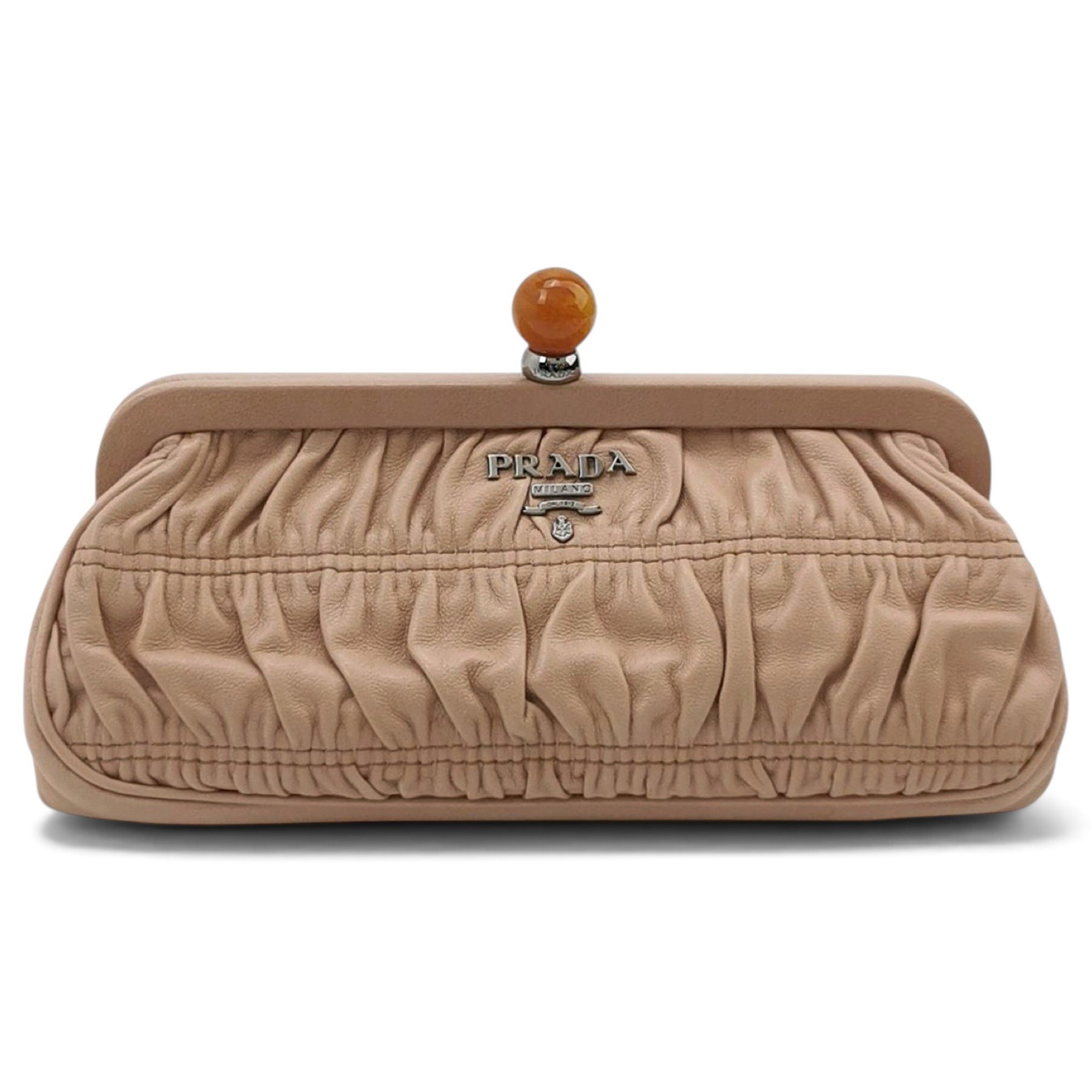 Leather clutch bag