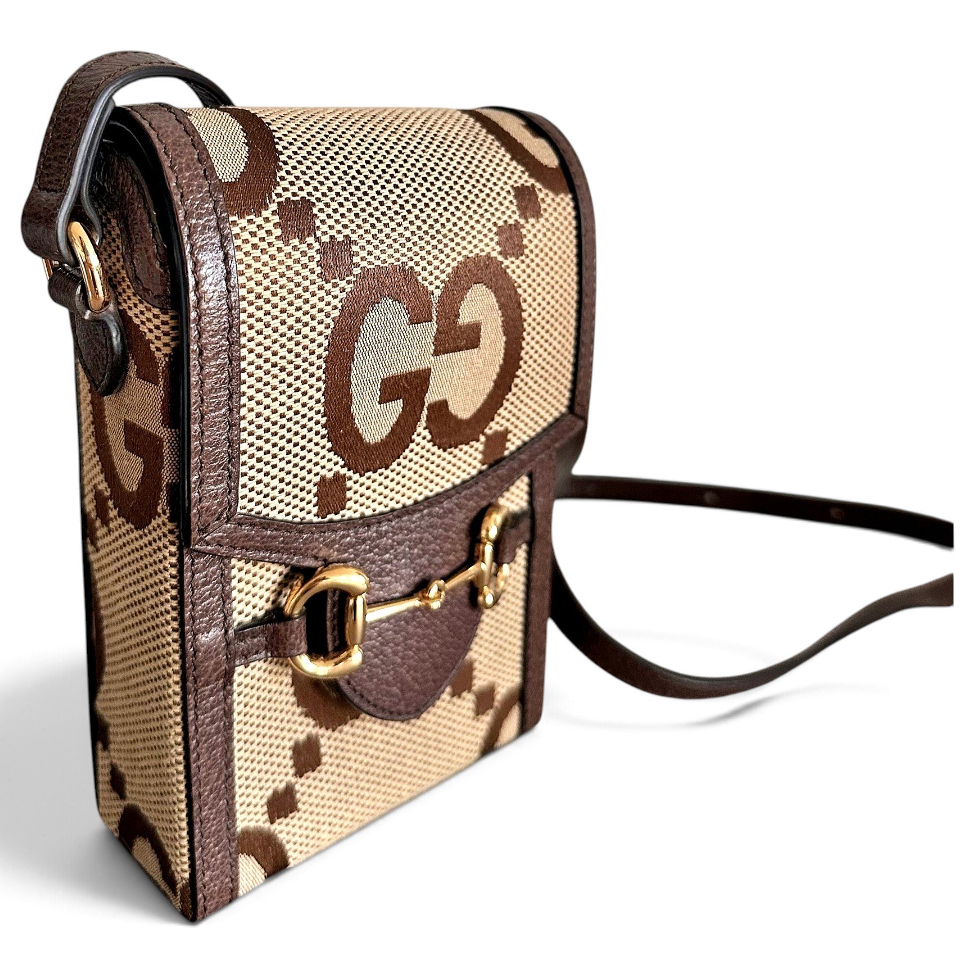 Horsebit 1955 Vertical cloth crossbody bag