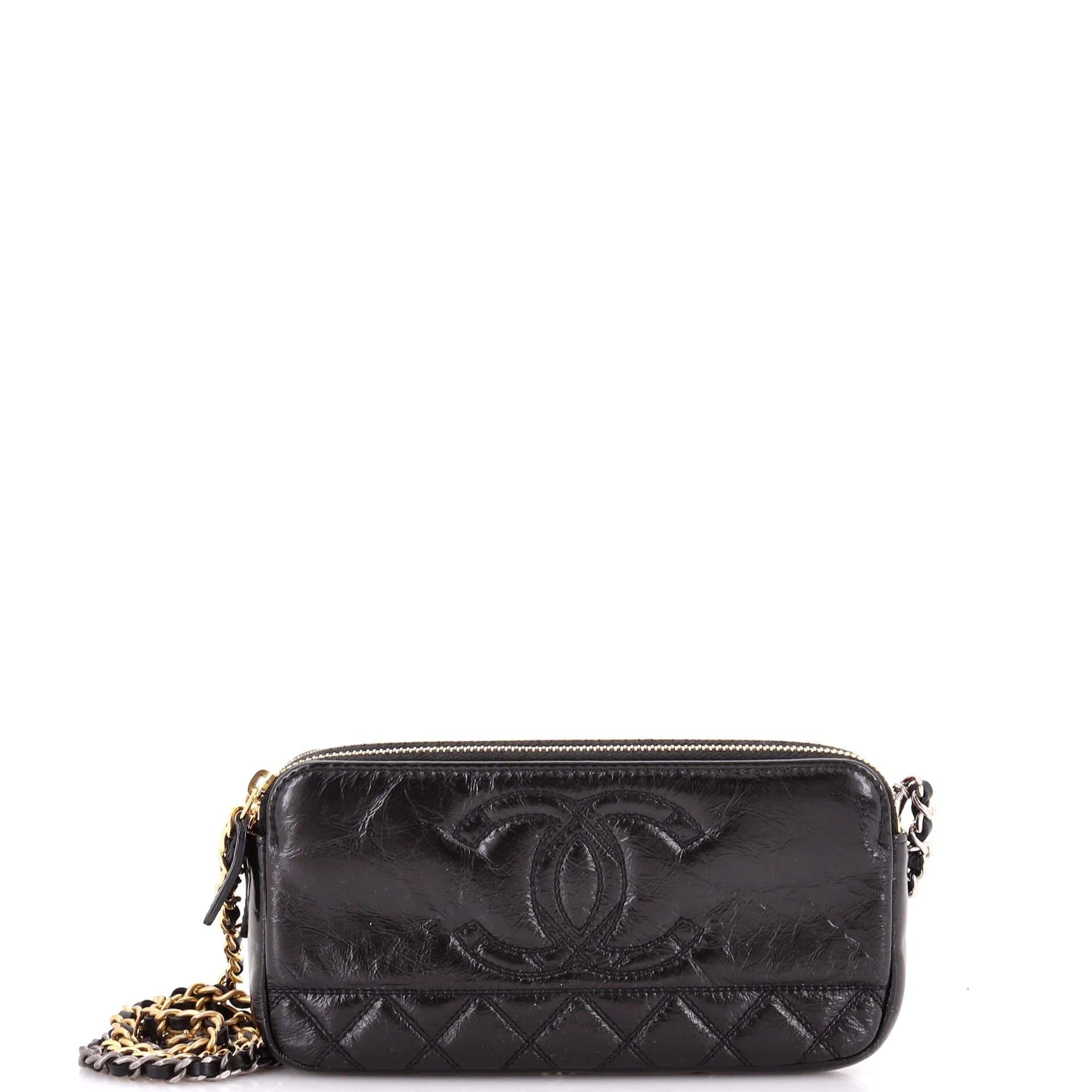 Leather clutch bag