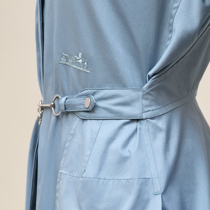 Bleu Adriatique Equestrian Shirt Dress