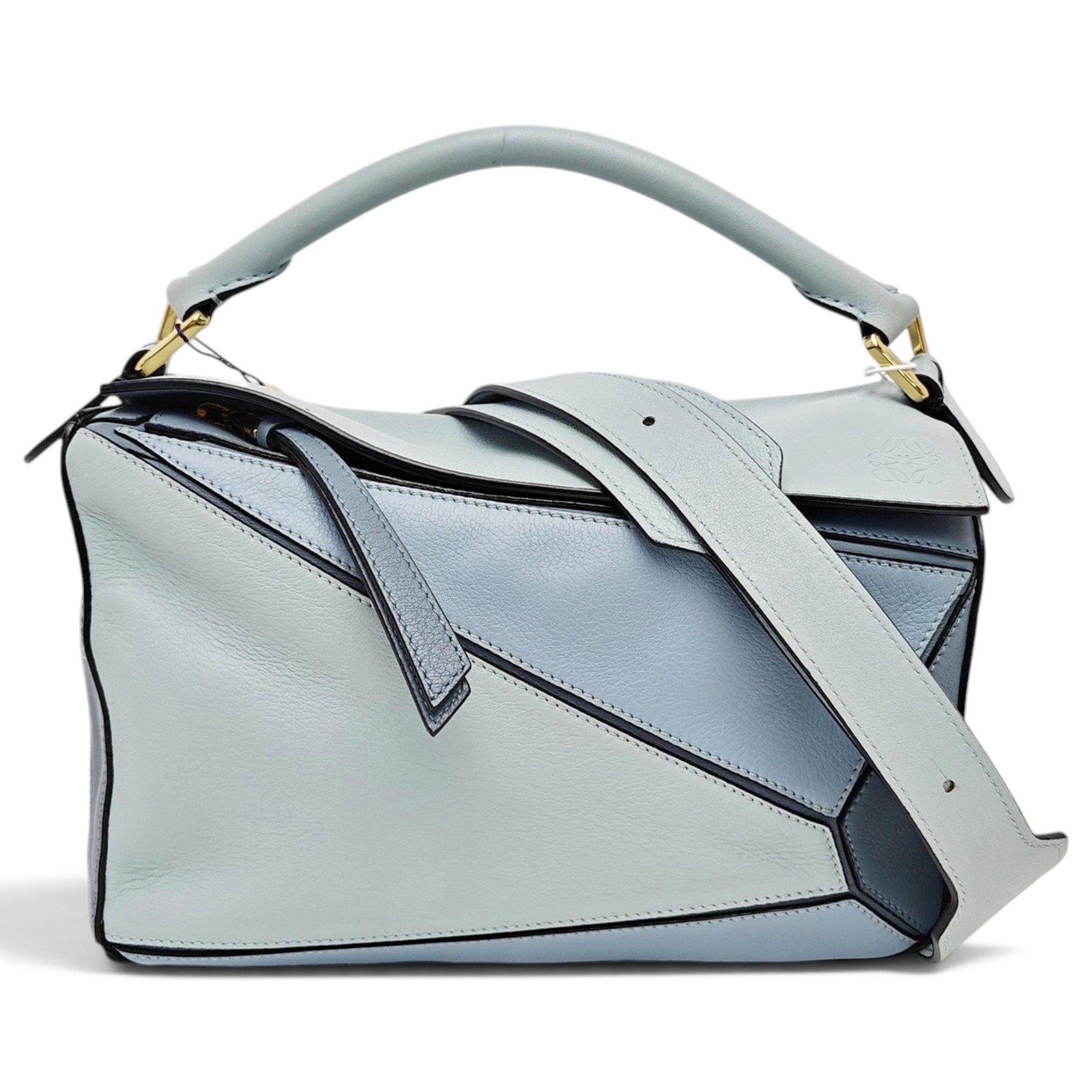 Puzzle leather handbag