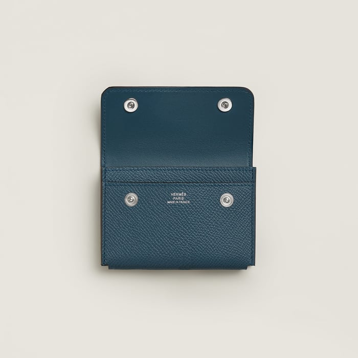 Bleu Tempête Hermèsnap II Card Holder