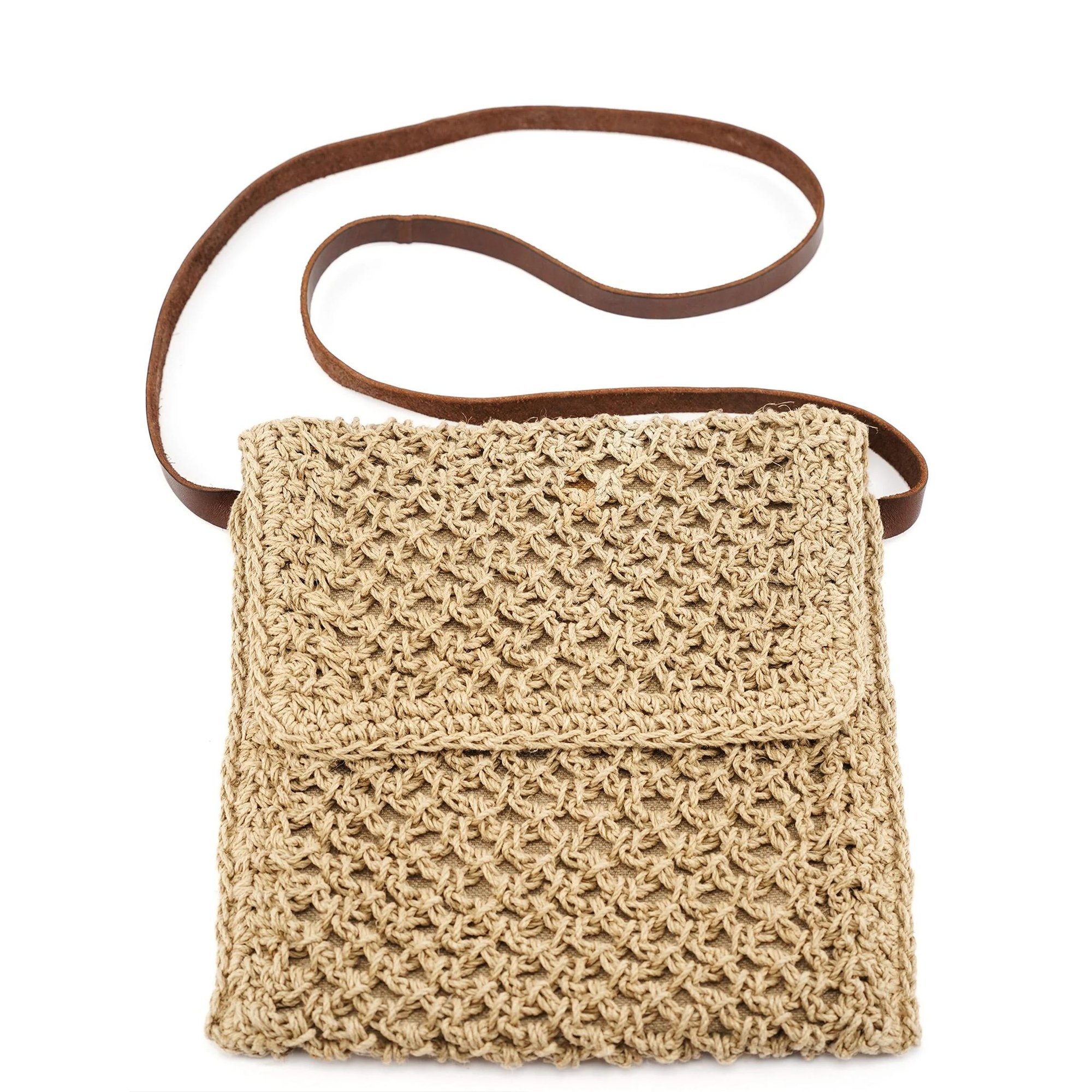 Pocket leather crossbody bag