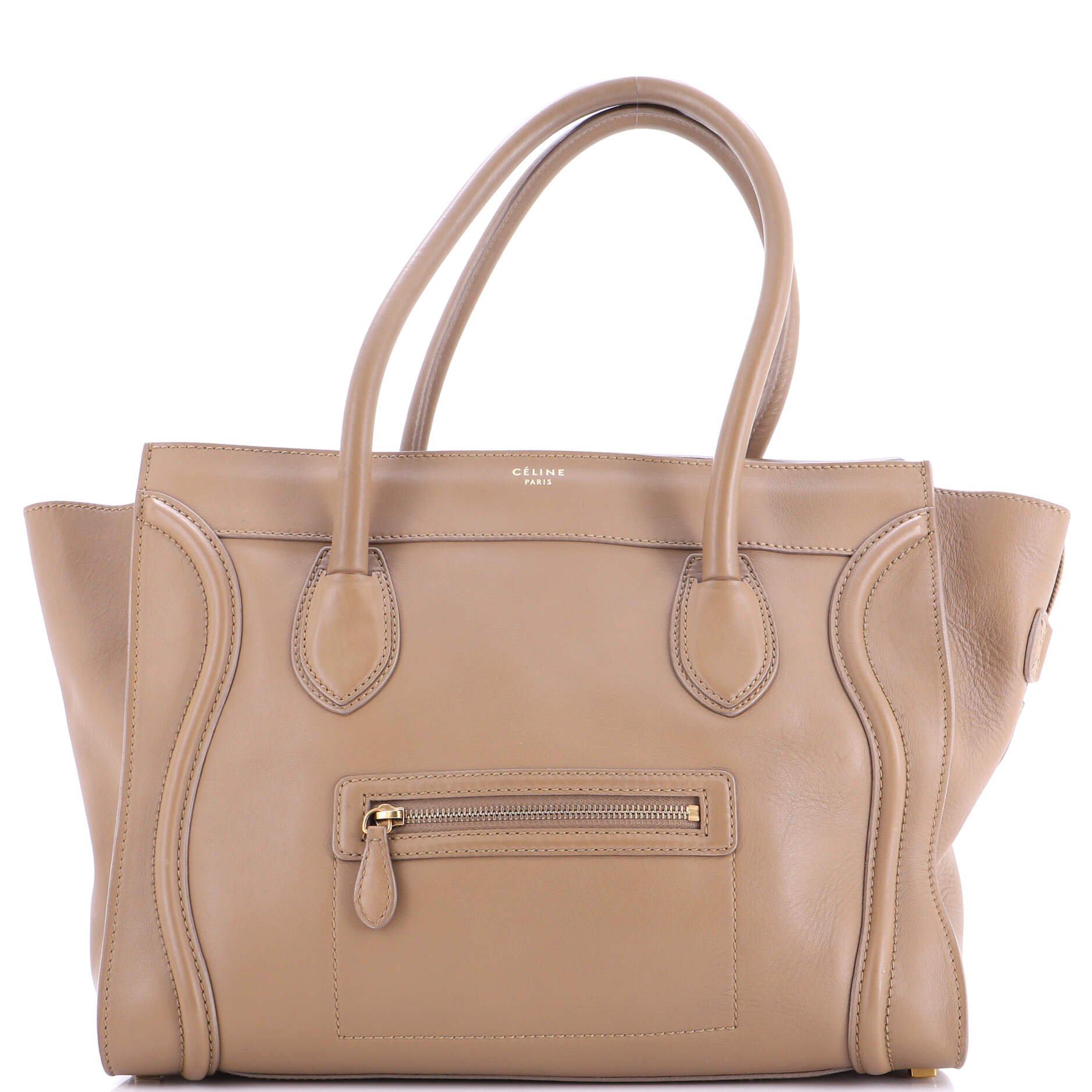 Celine Shoulder Luggage Bag Leather